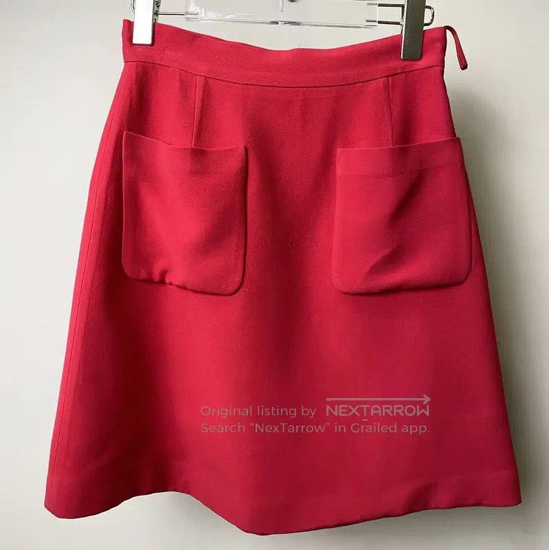 Miu Miu Miu Miu Red Cotton Mini Skirt . Size 23" - 1 Thumbnail