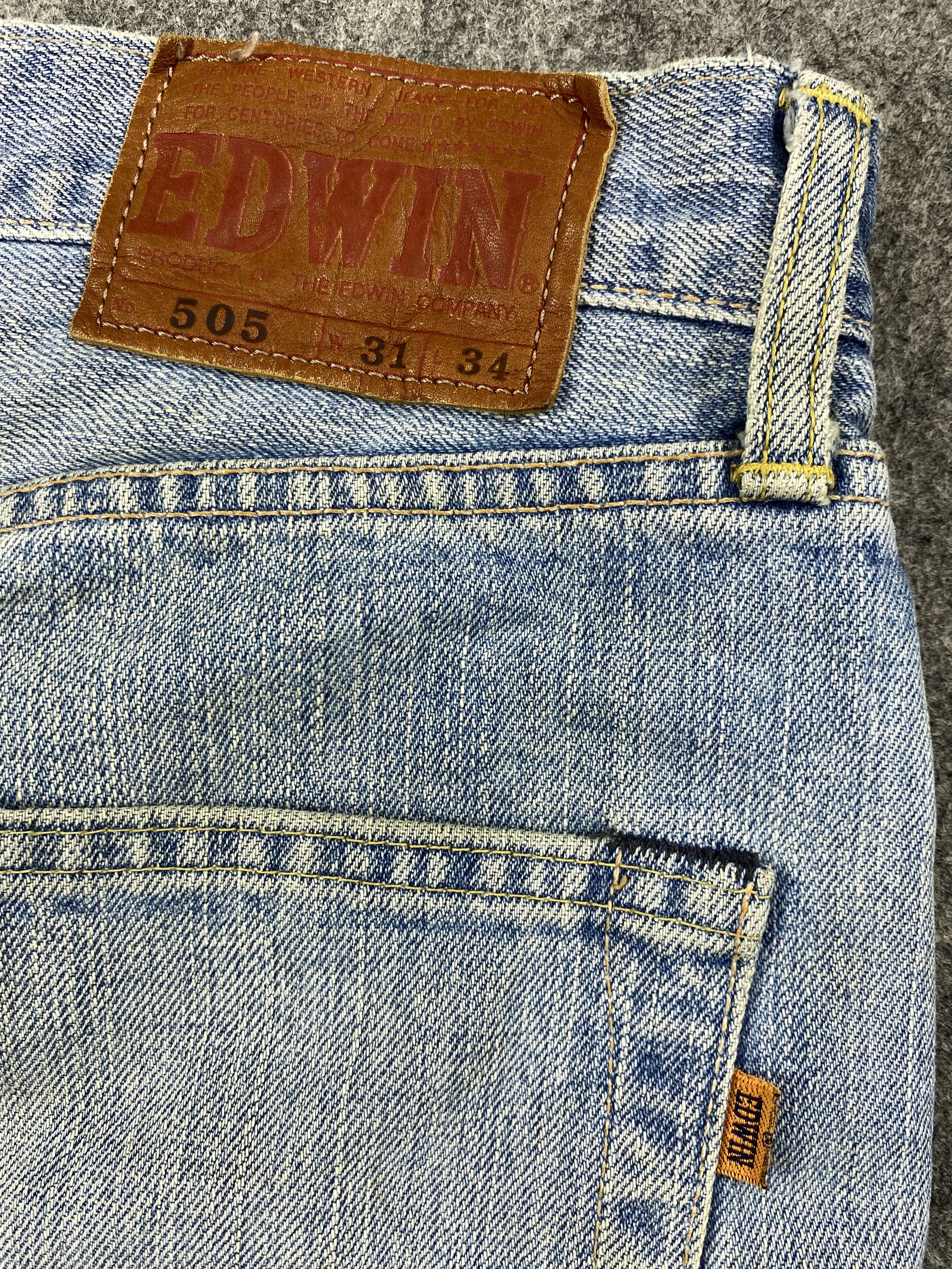 Edwin Vintage Mud Wash Selvedge Edwin 505 Jeans 31x31.5 -JN1332 Size US 31 - 9 Thumbnail
