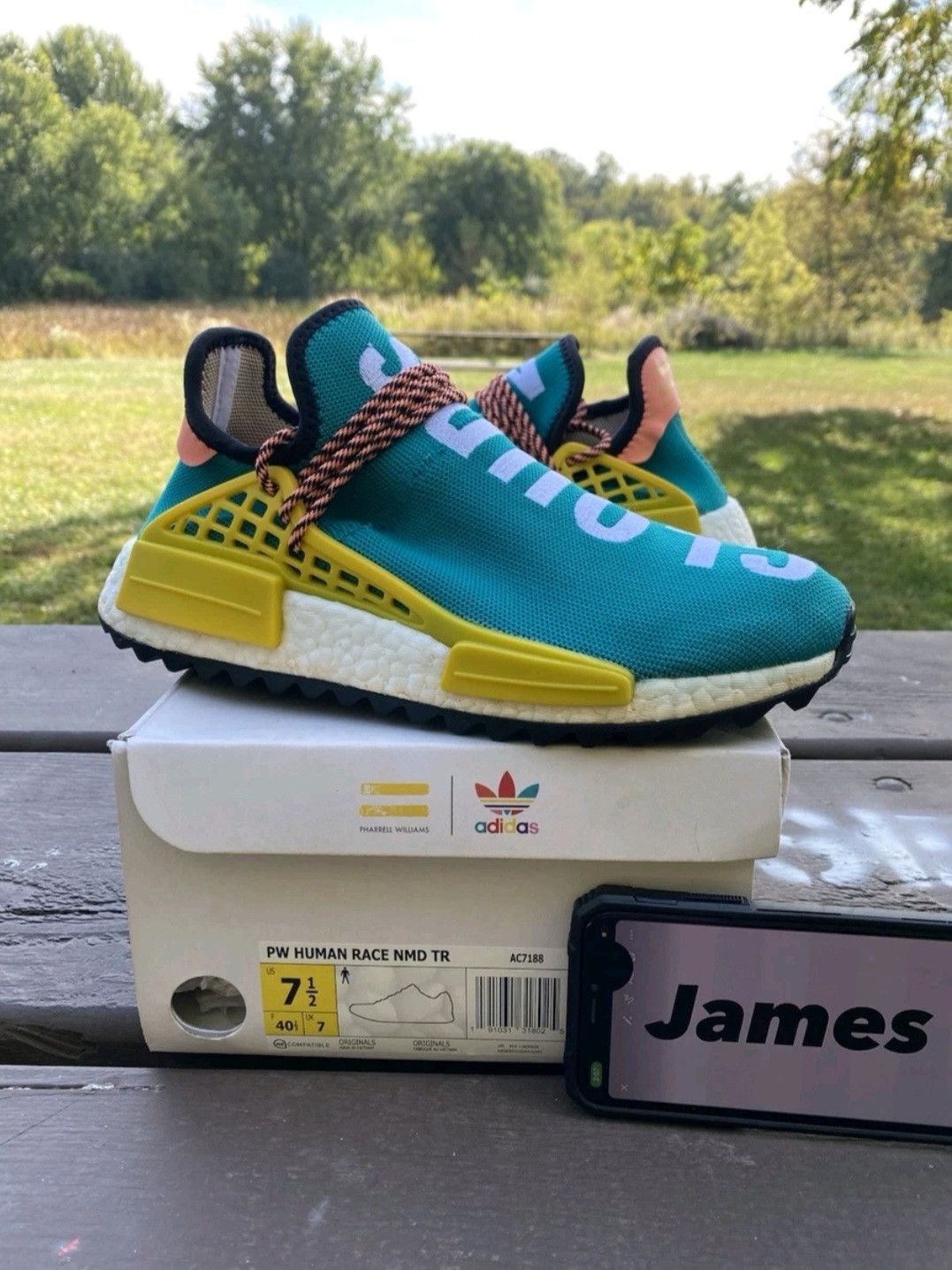 adidas gazelle silver green womens Adidas Originals x Pharrell Williams x BBC Hu NMD main image 1