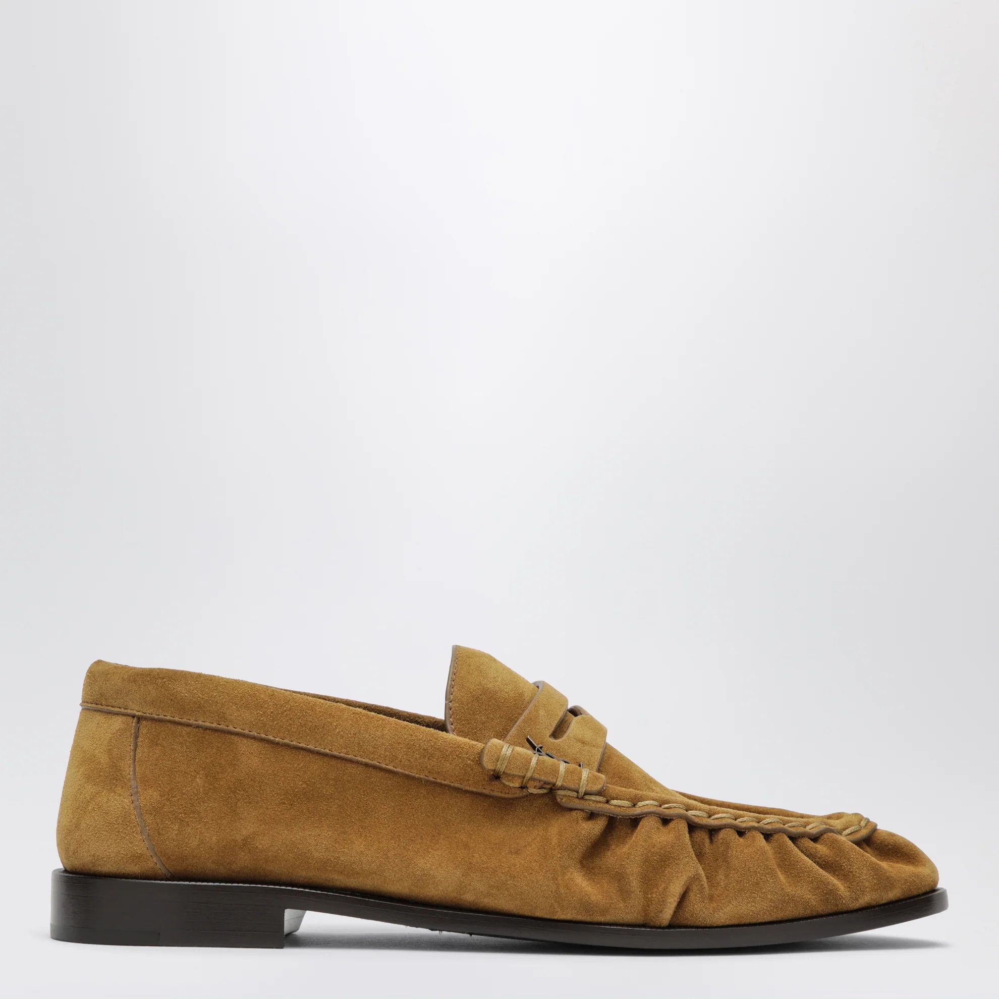 Saint Laurent Paris o1d2blof0526 Suede Loafer Moccasins in Beige Size US 6 / IT 36 - 1 Thumbnail