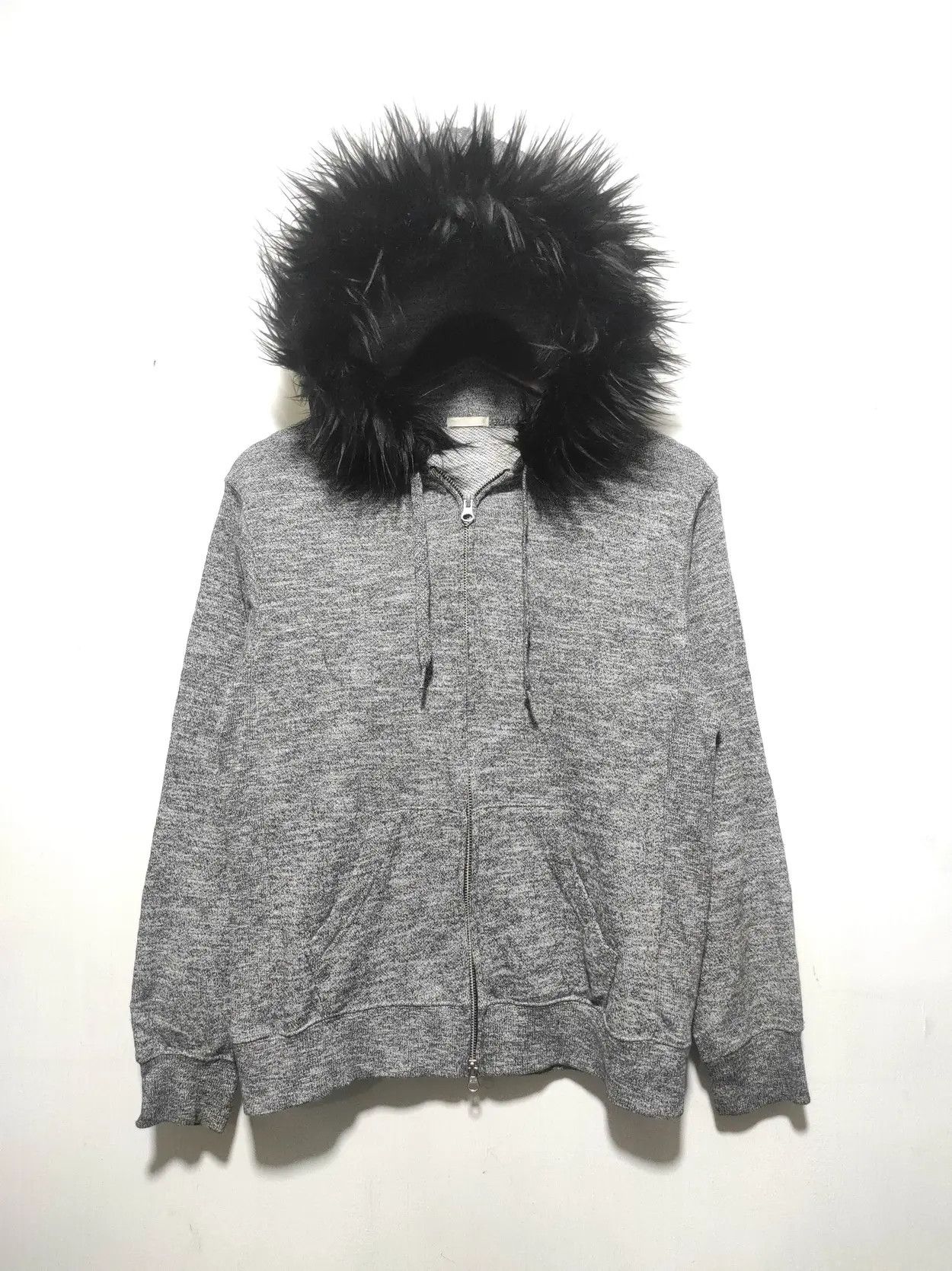 GU Double Zipper Fur Hoodie LGB style