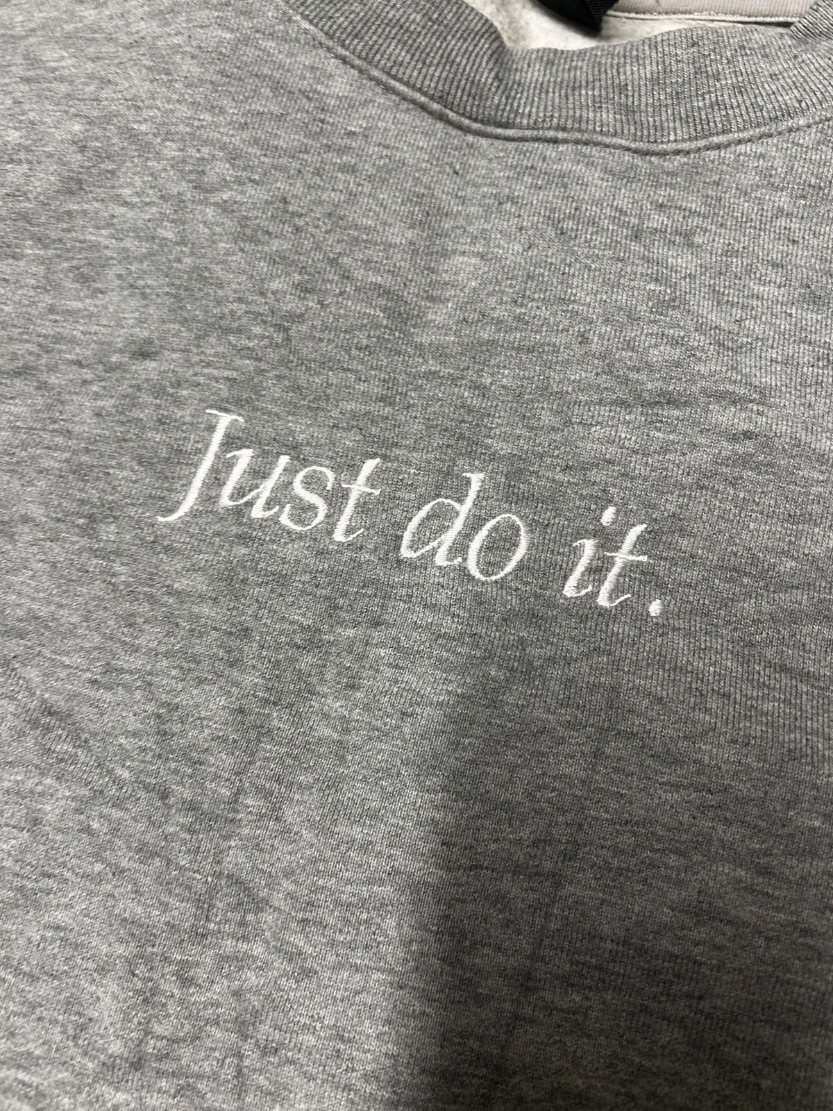 Nike Nike Just Do It Grey Sweatshirt Size US M / EU 48-50 / 2 - 4 Thumbnail