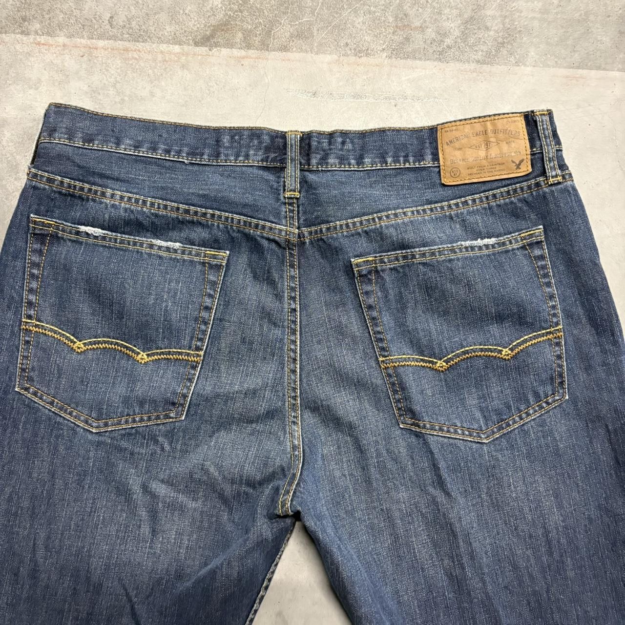 American Eagle Outfitters × Vintage Vintage Y2K Baggy Loose Wideleg Dark Wash Denim Jeans Size US 36 / EU 52 - 7 Thumbnail