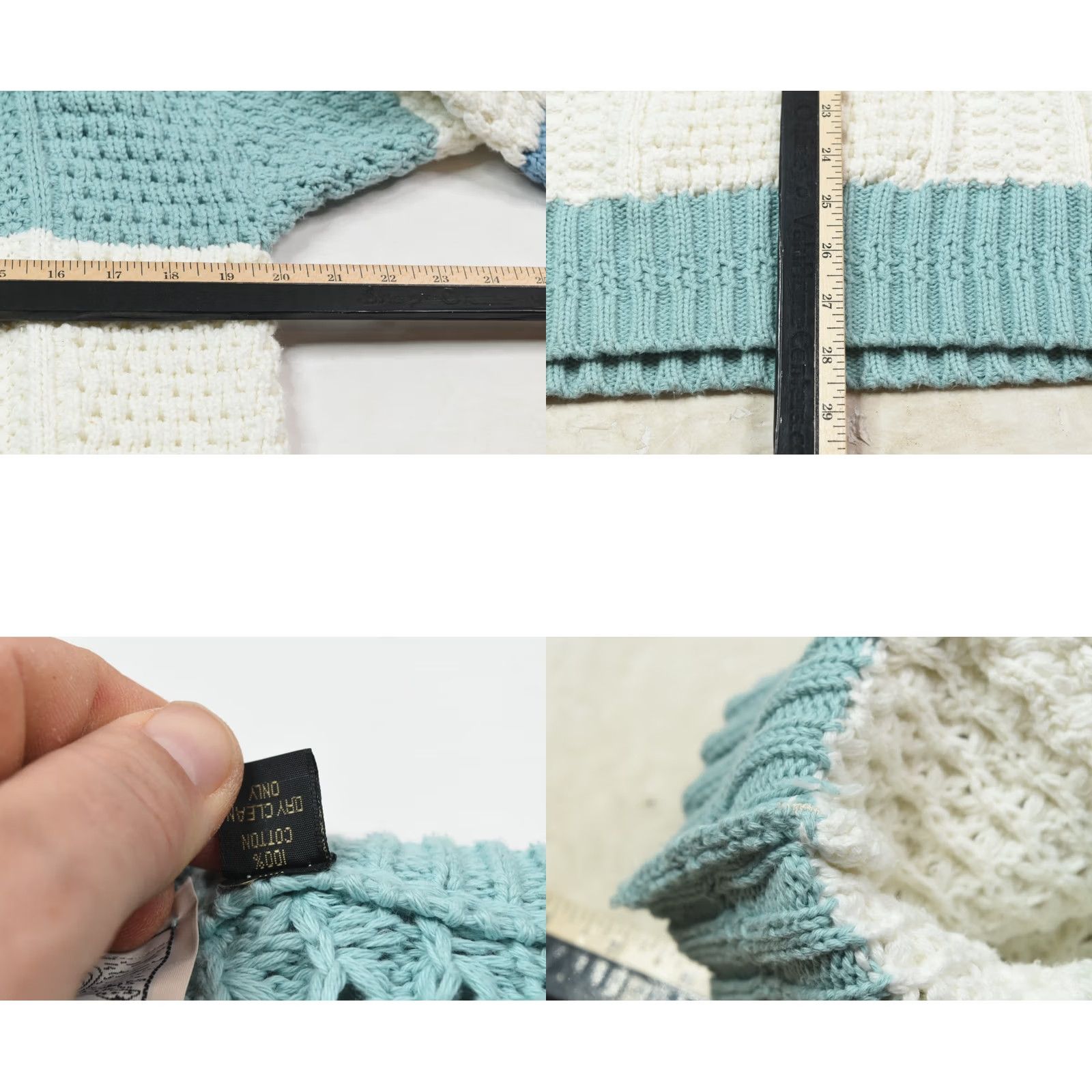 Vintage VINTAGE Donegal Sweater Mens Large Blue Striped Cable-Knit Hand Loomed PullOver Crew Neck Casual Winter Fall Mens Size US L / EU 52-54 / 3 - 8 Thumbnail