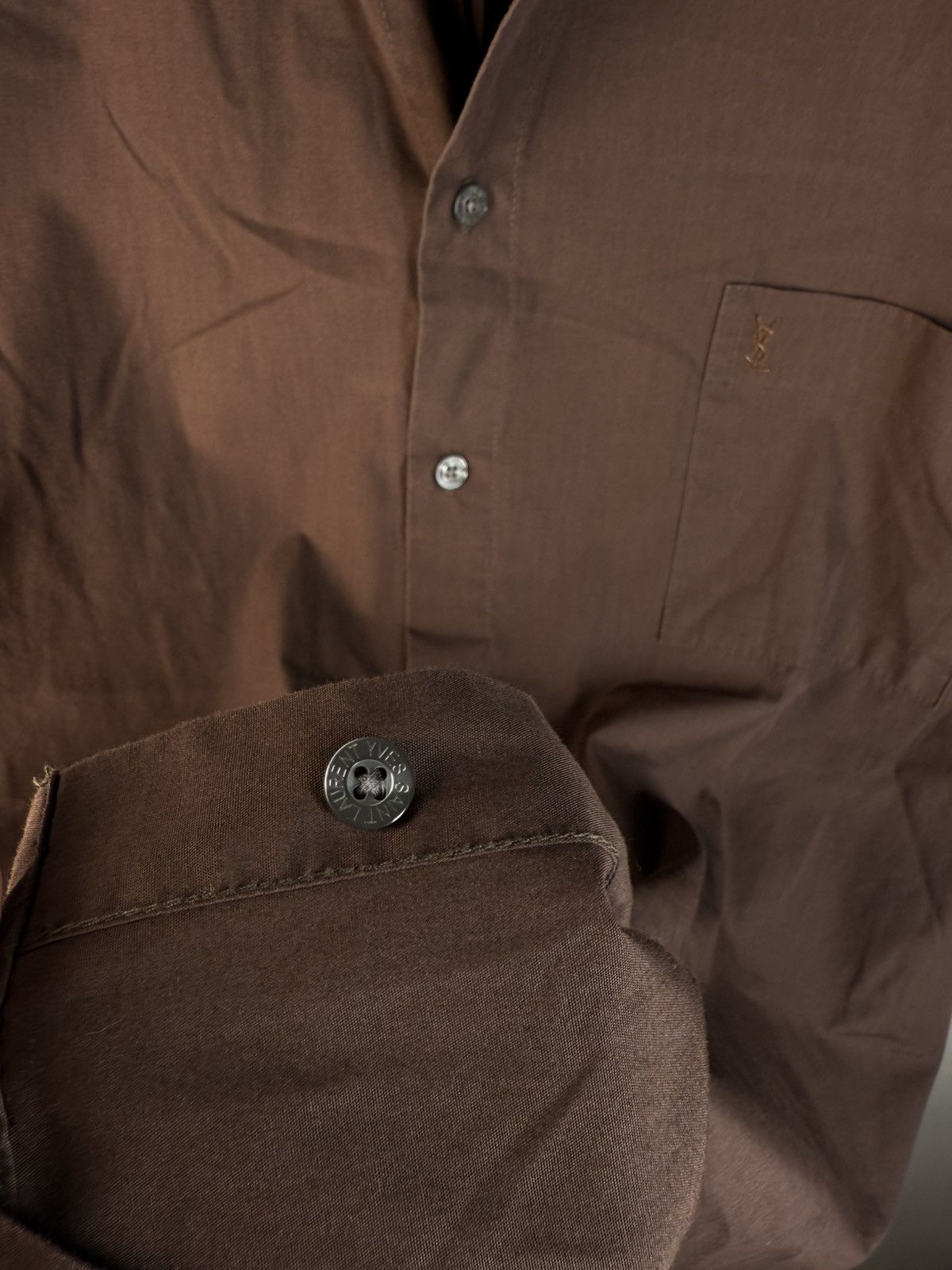 Yves Saint Laurent Brown YSL Shirt Summer Chocolate Size US XXL / EU 58 / 5 - 10 Thumbnail
