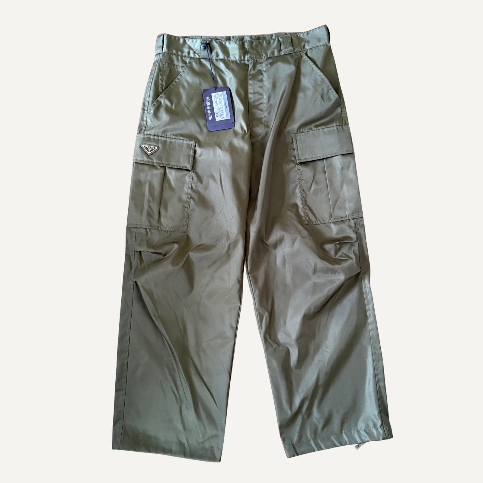 Prada 1999 flight Astro cargo nylon pants bondage archive military