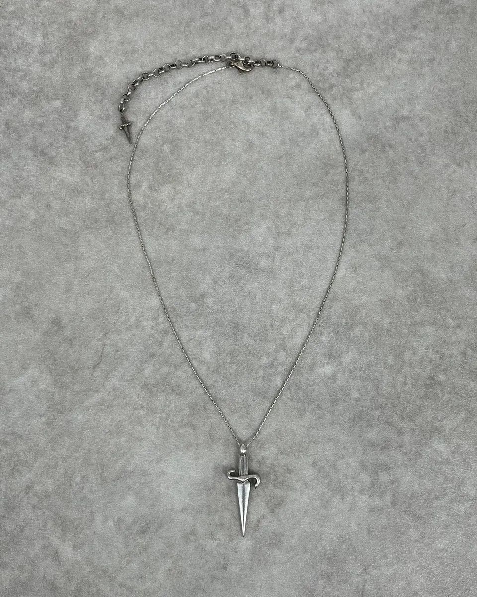 Vintage 2000s Cesare Paciotti Dagger Silver Necklace Size ONE SIZE - 1 Thumbnail