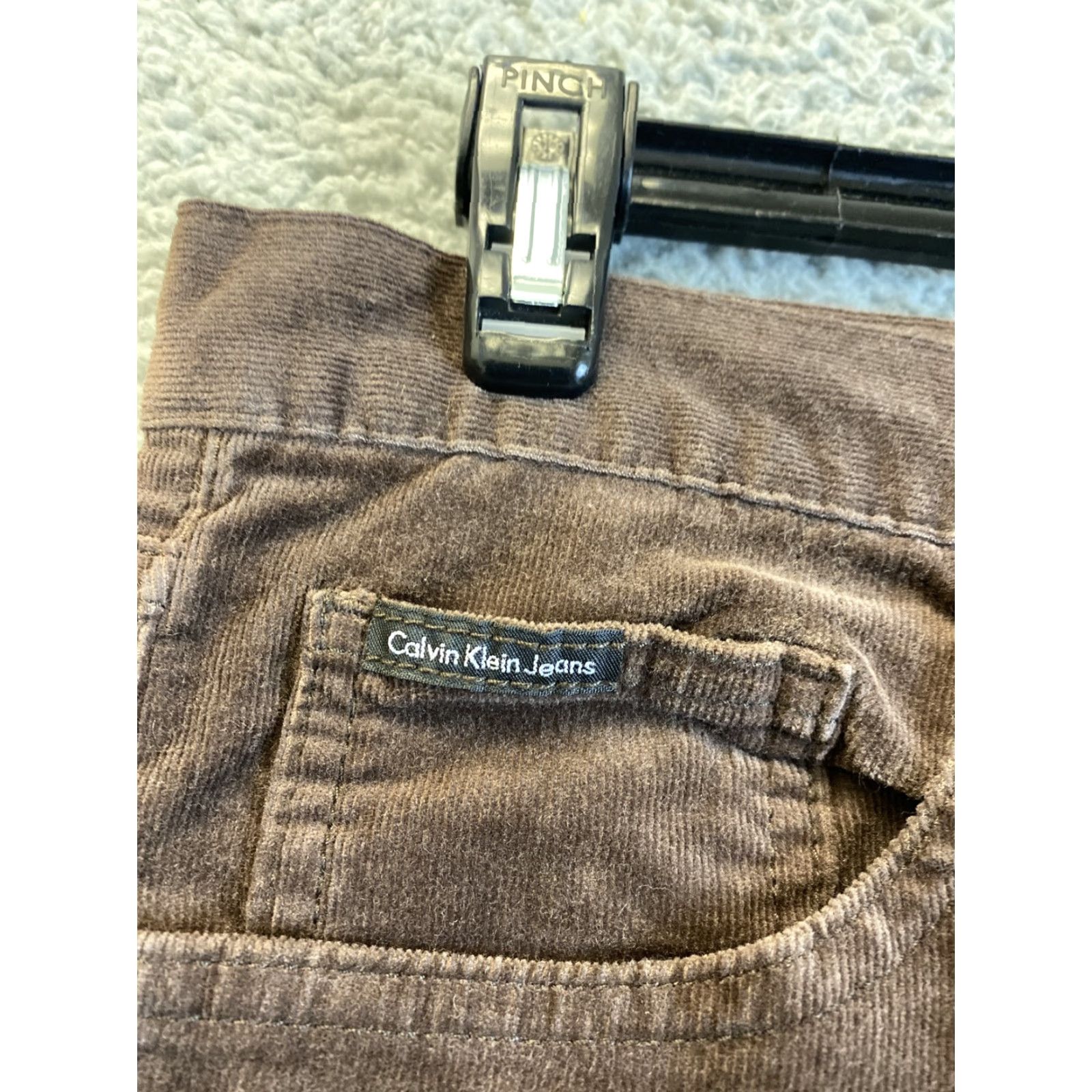 Calvin Klein Calvin Klein Women Pants 10 Brown Corduroy Bootcut Flat Front Stretch 93-39 Size 32" / US 10 / IT 46 - 5 Thumbnail