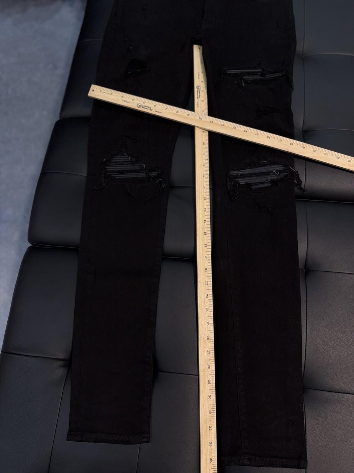 Amiri Size 33 - Amiri Black Pants MX1 Black Patch Jeans Size US 33 - 11 Thumbnail