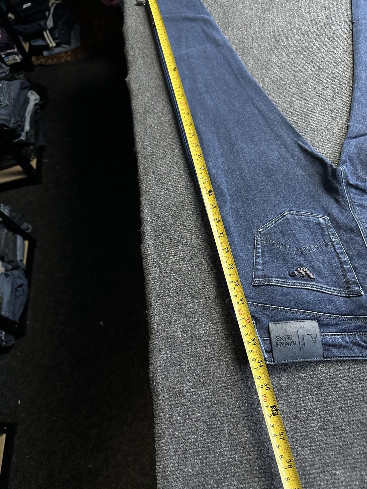 Armani 🚨Y2K WOMEN ARMANI JEANS WITH LOGO AVANT GARDE DENIM PANTS Size 26" / US 2 / IT 38 - 16 Thumbnail