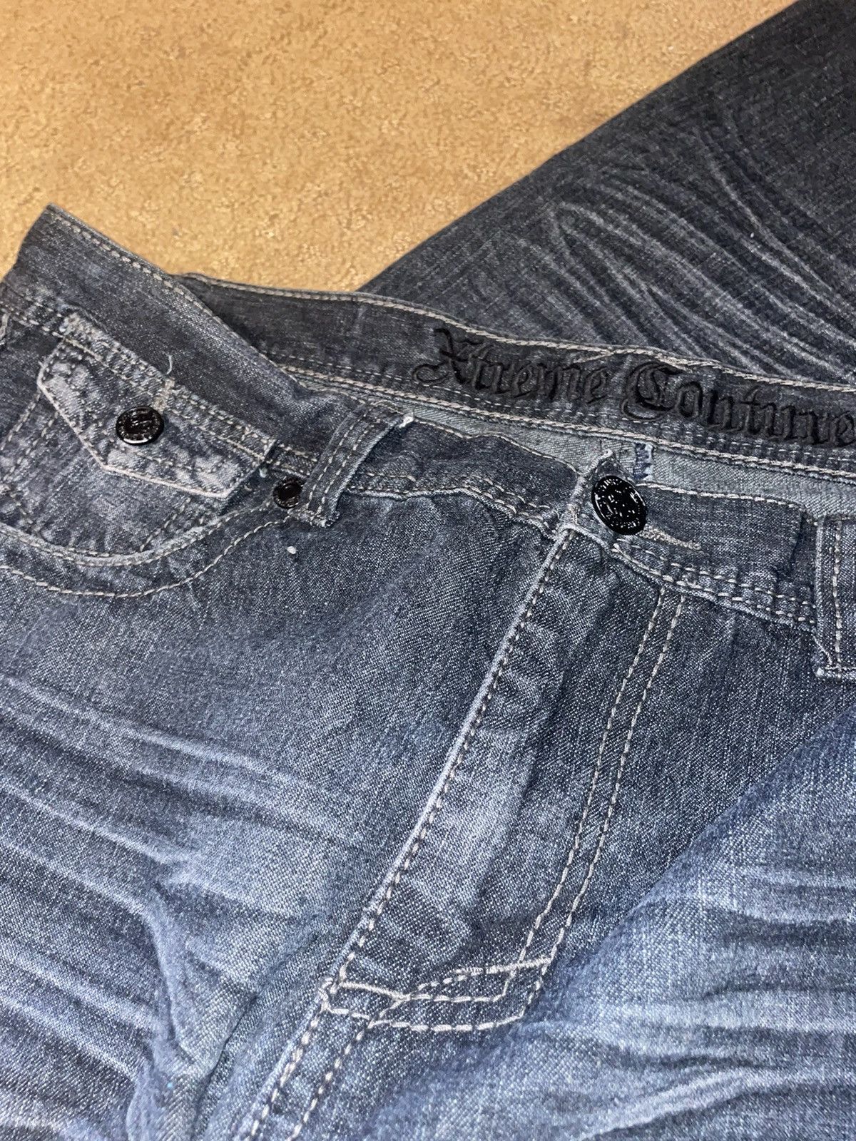 Affliction Black bootcut xtreme couture / affliction jeans Size US 36 / EU 52 - 7 Thumbnail