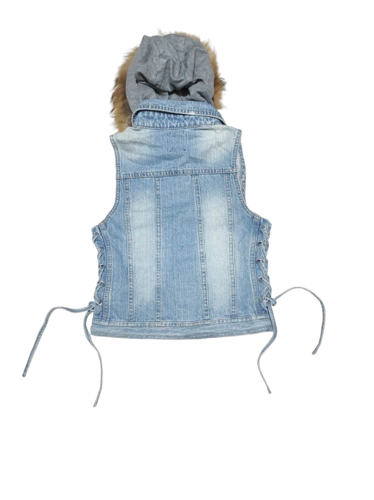 14th Addiction Ghost Of Halem Vest Denim Fur Hoodie Jacket i6w9 lgb style Size XS / US 0-2 / IT 36-38 - 3 Thumbnail