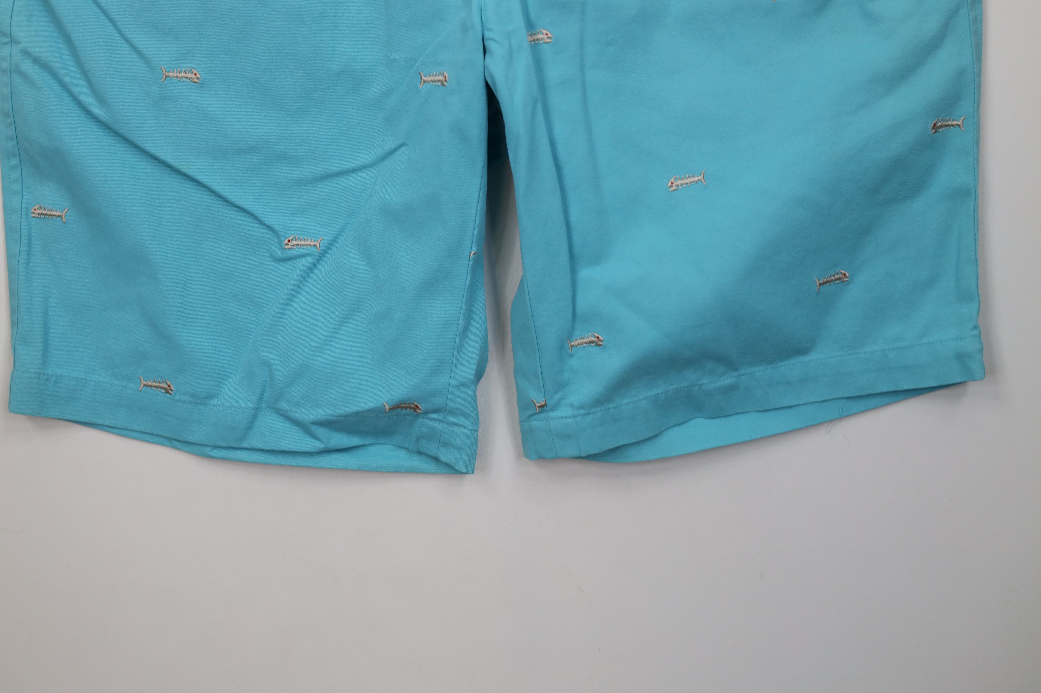 J.McLaughlin J Mclaughlin Fish Bone All Over Print Golf Chino Shorts Blue Size US 36 / EU 52 - 4 Thumbnail