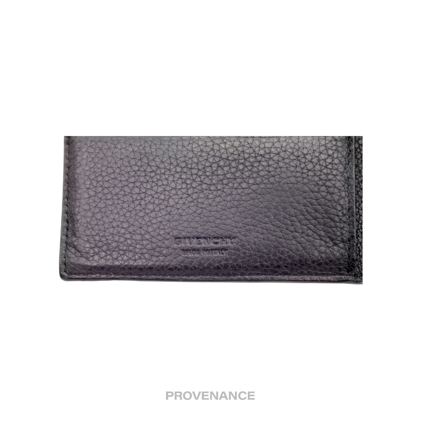 Givenchy 🔴 Givenchy 8CC Logo Bifold Wallet - Black Grained Leather Size ONE SIZE - 5 Thumbnail