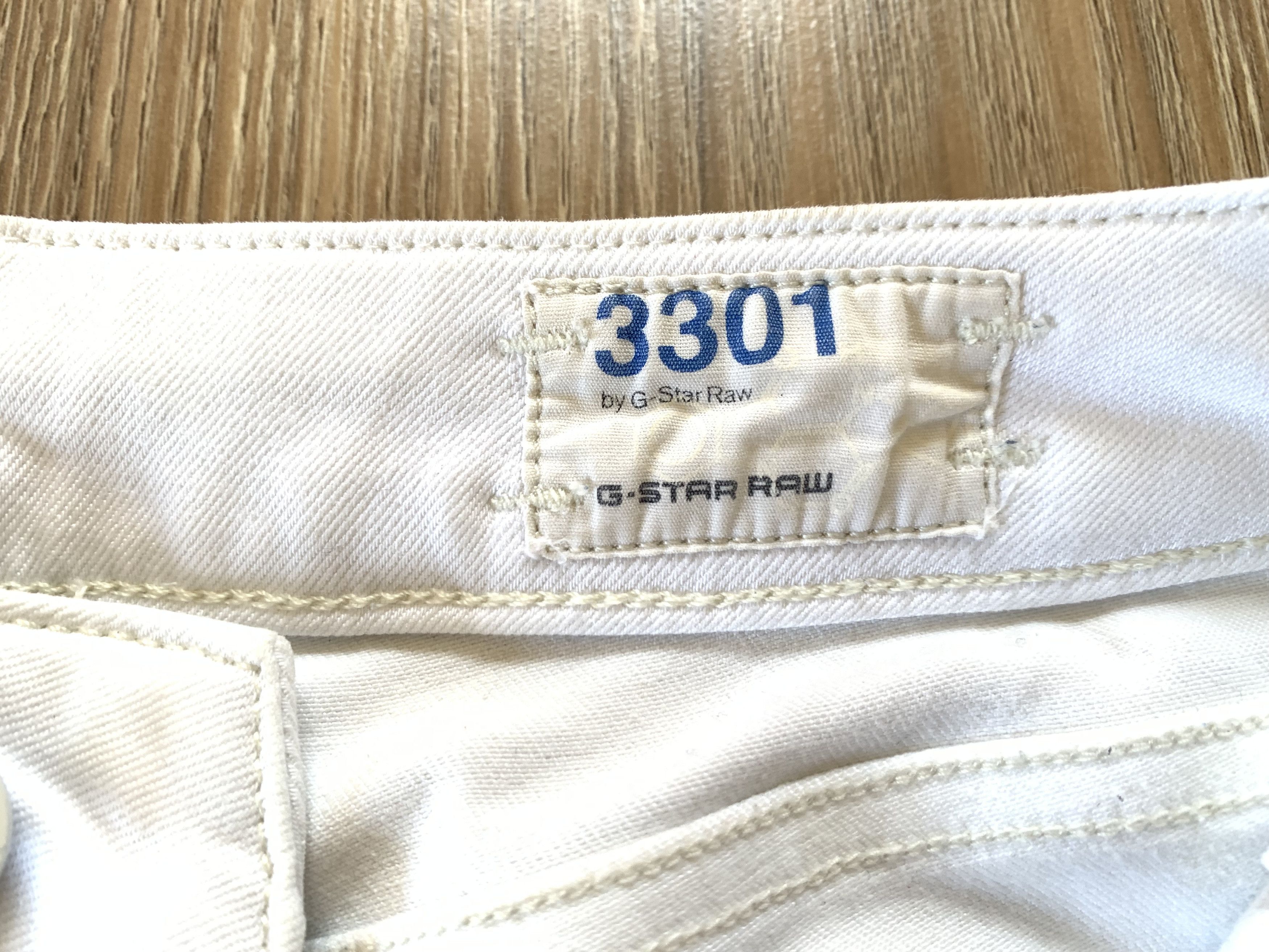 G-Star × Vintage G Star 3301 Vintage White Jeans Size 29" - 8 Thumbnail