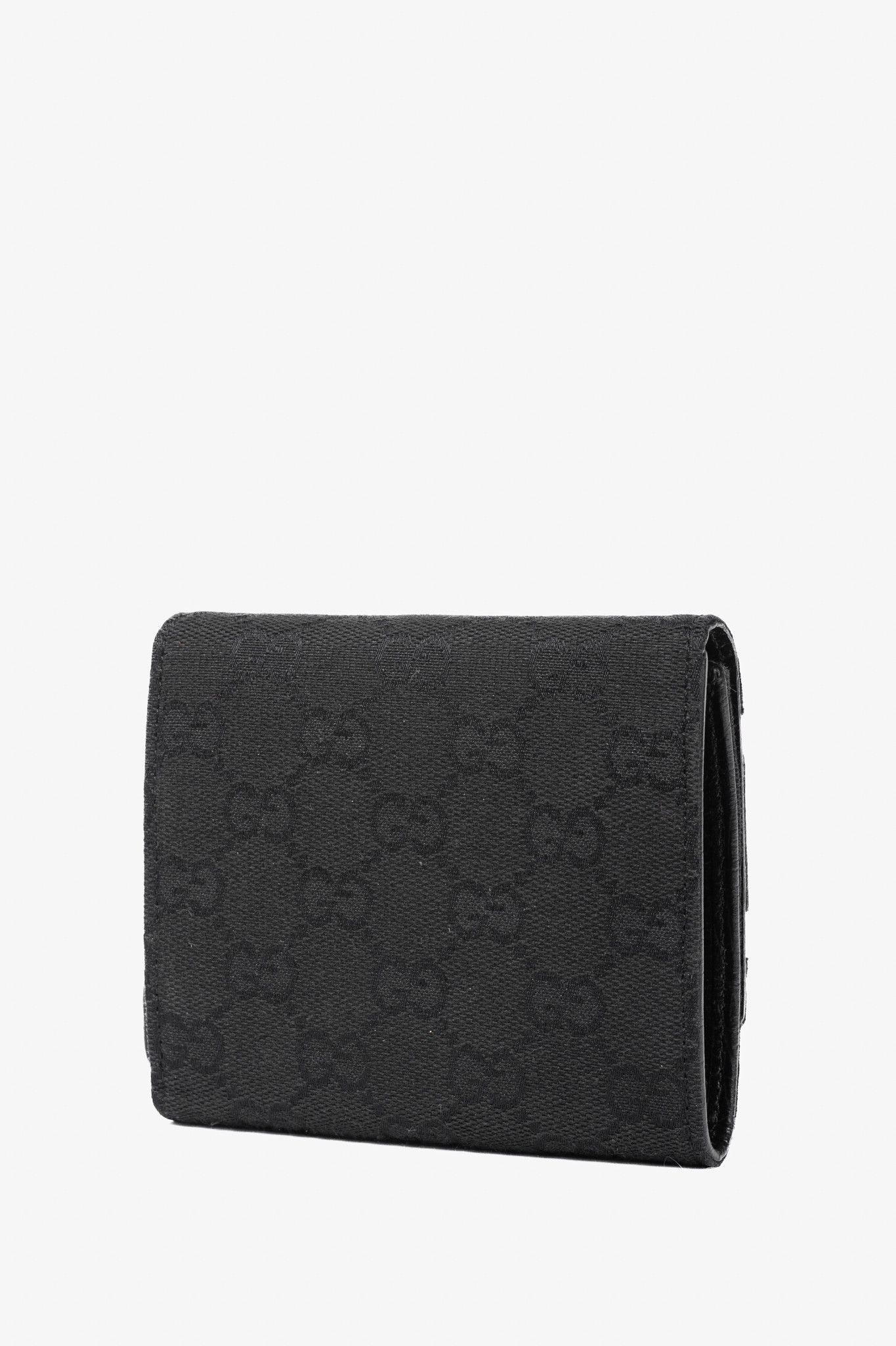 Gucci Gucci Black GG Canvas Horsebit Web Trifold Wallet Size ONE SIZE - 3 Thumbnail