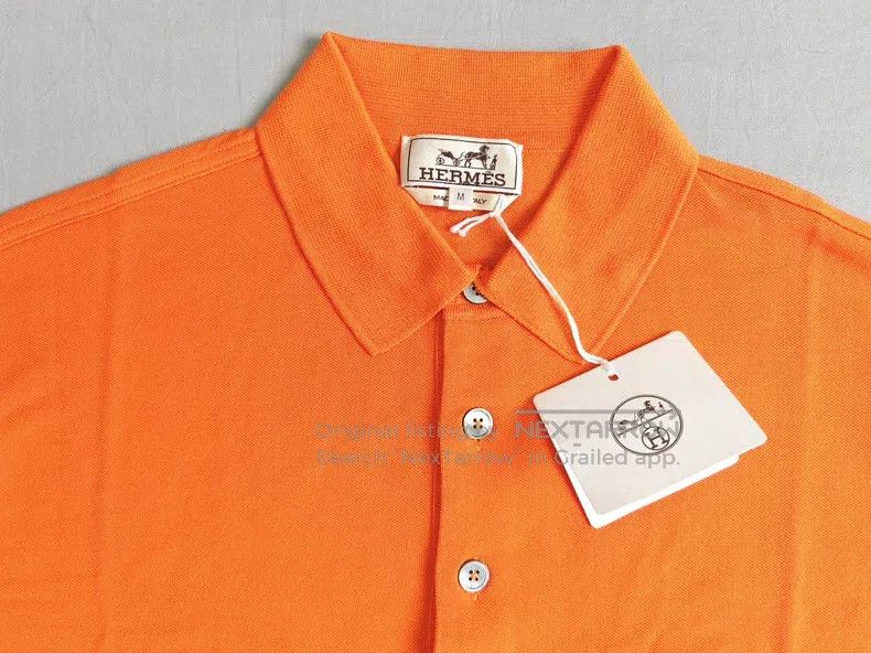 Hermes Hermes Short-sleeve polo shirt, orange, H letter embroider Size US M / EU 48-50 / 2 - 4 Thumbnail