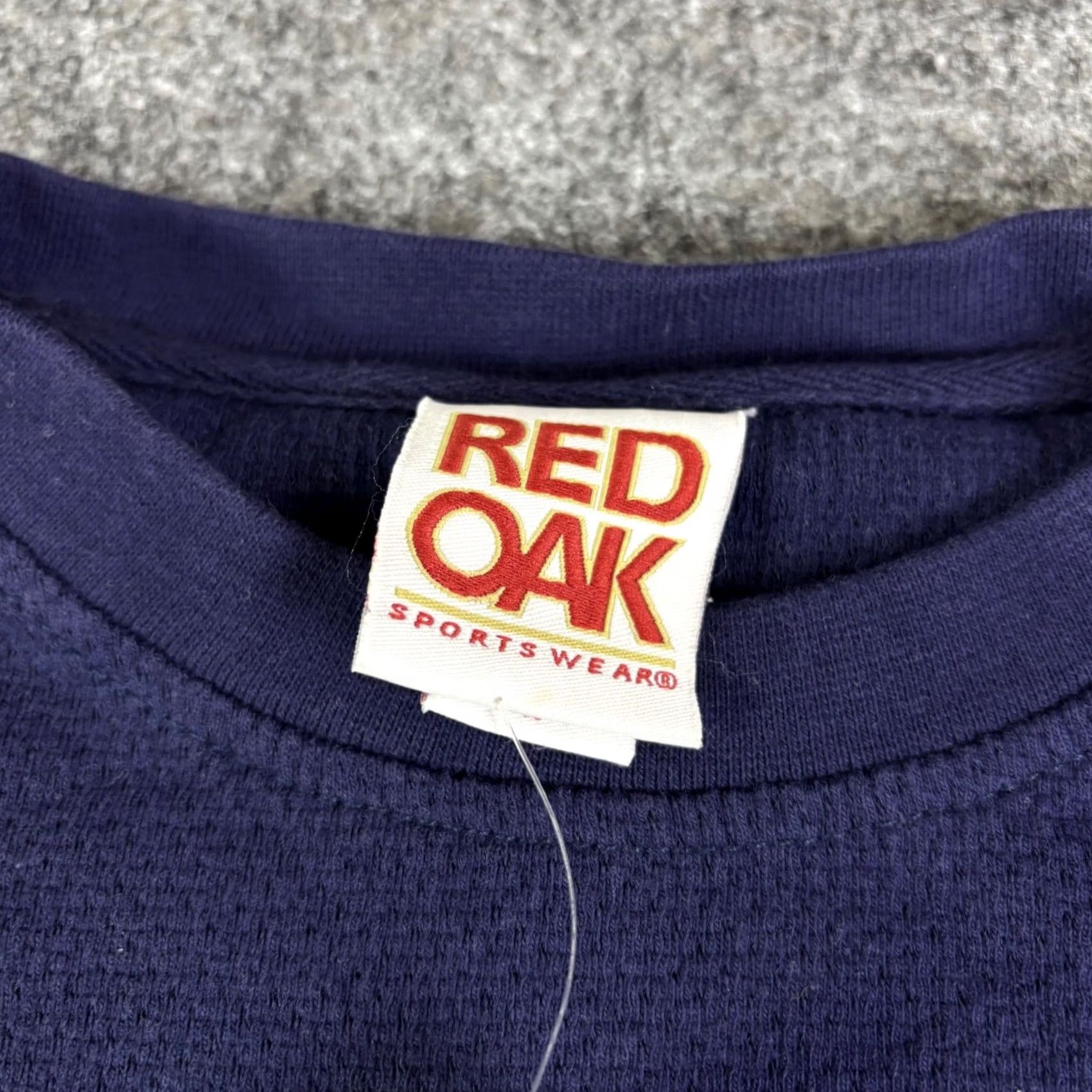 Vintage Red Oak Notre Dame Fighting Irish T-Shirt Mens Large Navy Blue Waffle Knit NWT Size US L / EU 52-54 / 3 - 3 Thumbnail