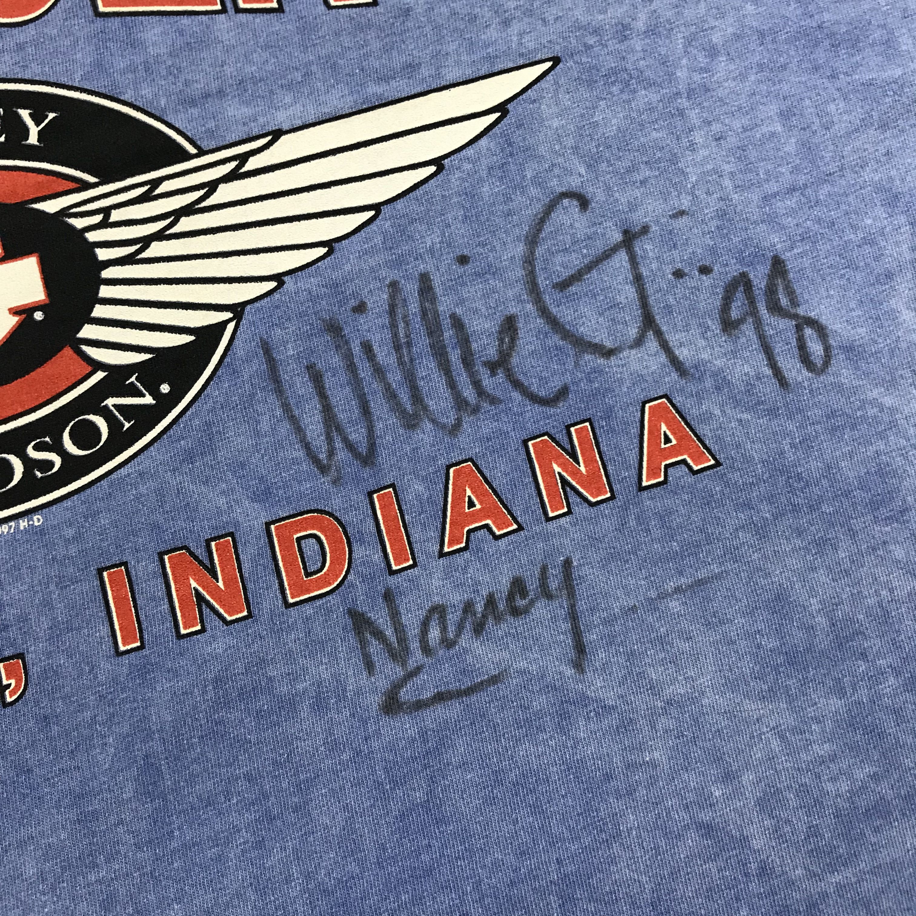 Harley Davidson HARLEY-DAVIDSON 1998 Autograph Willie G. Rare T-Shirt Tee Size US XXL / EU 58 / 5 - 8 Thumbnail