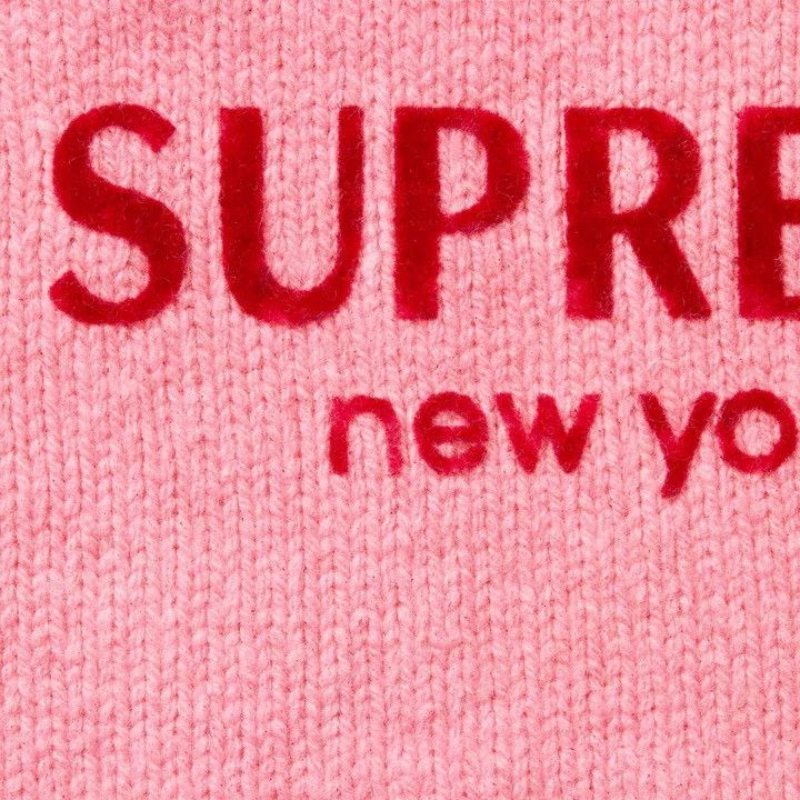 Supreme Flocked Logo Sweater 