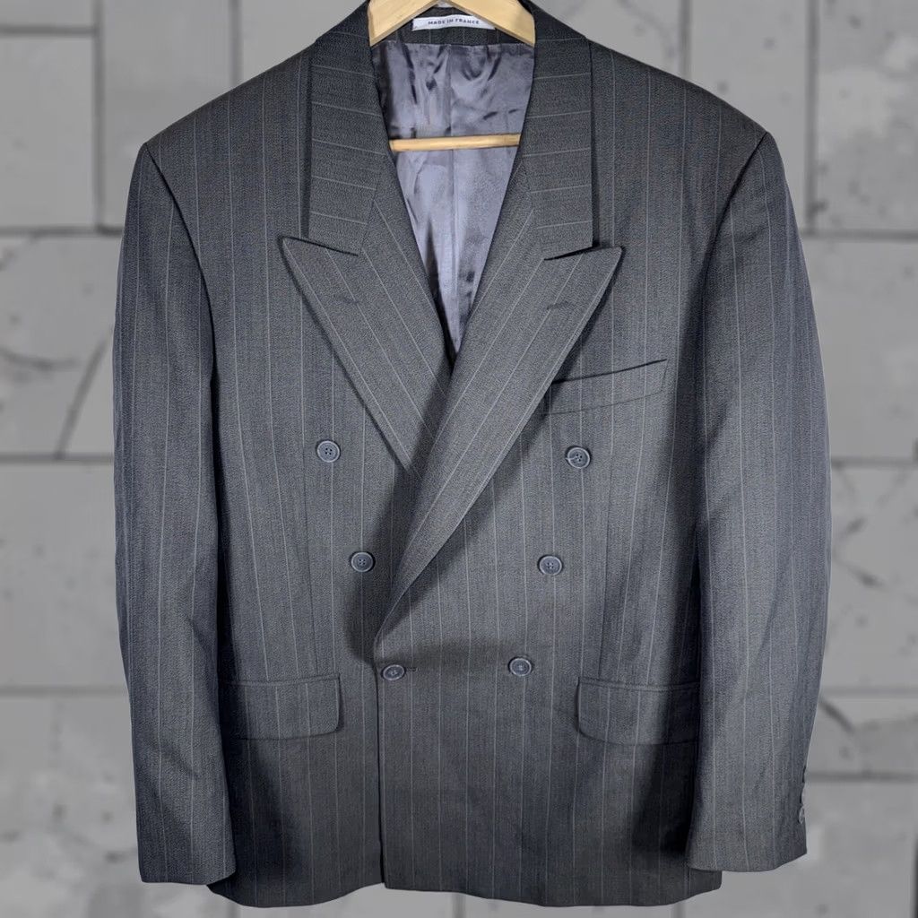 Yves Saint Laurent VINTAGE Yves Saint Laurent Gray Wool Double Breasted Sport Coat Mens Size 42 Size US XS / EU 42 / 0 - 1 Thumbnail