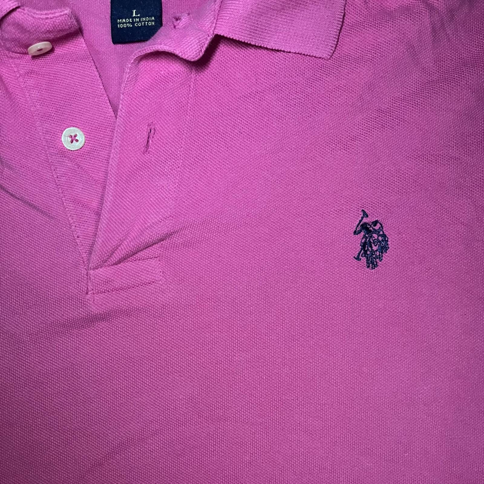 U.S. Polo Assn. 💗 U.S. Polo Assn. 🏇 Classic Pink Polo Shirt – L Size US L / EU 52-54 / 3 - 4 Thumbnail