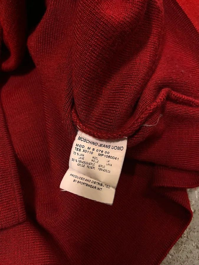 Moschino Moschino Wool Wrap Bondage Strap Red Sweater Size US S / EU 44-46 / 1 - 9 Thumbnail
