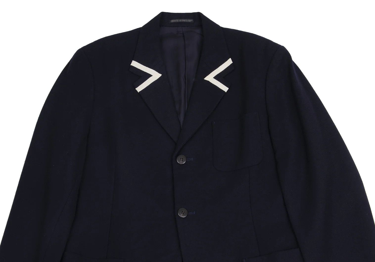 Yohji Yamamoto Yohji Yamamoto Doublure Wool Jacket Navy M Size US M / EU 48-50 / 2 - 2 Thumbnail