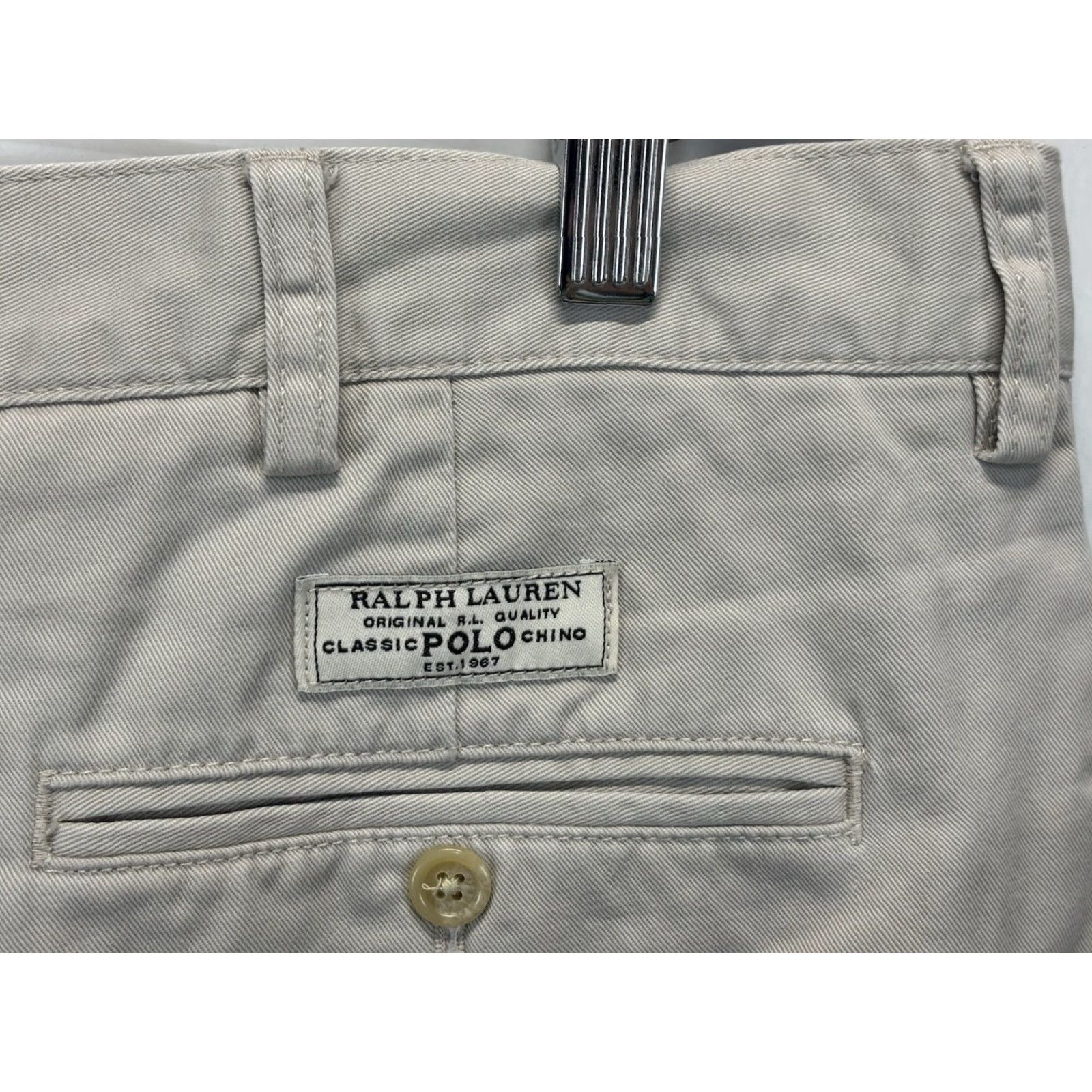 Polo Ralph Lauren VINTAGE Polo Ralph Lauren Chino Shorts Men’s 36x9 Beige Flat Front Preppy Size US M / EU 48-50 / 2 - 4 Thumbnail
