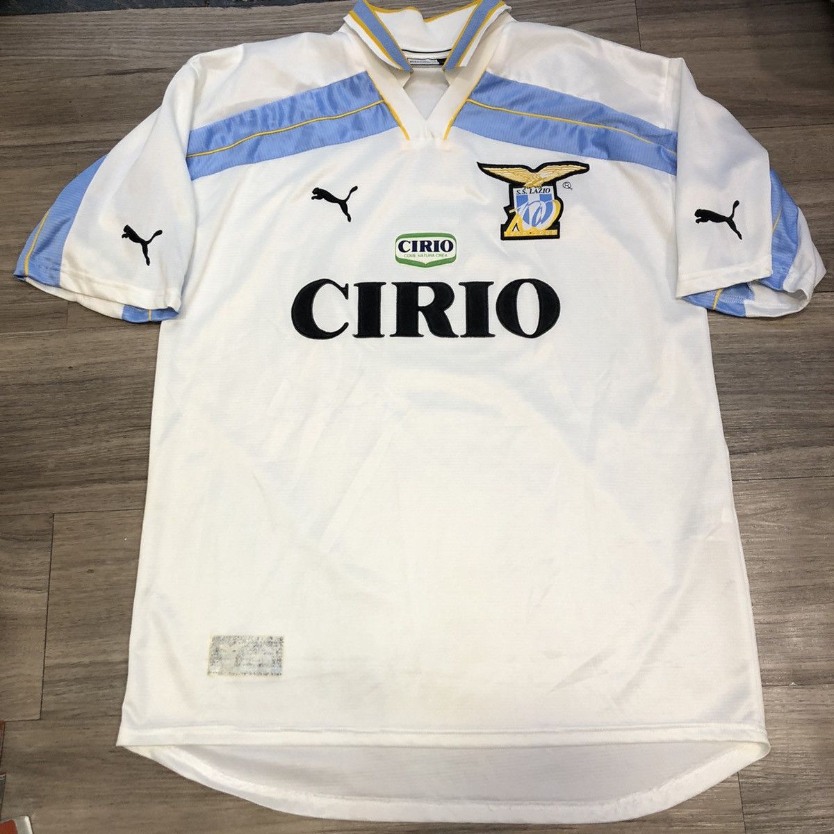 image of Bloke x Puma Lazio 99/00 Centenary Shirt 9 Salas in White, Men's (Size Large)