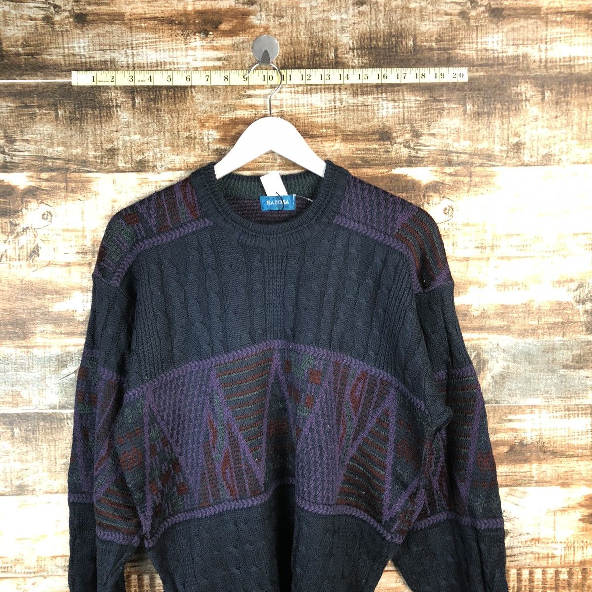 Vintage Rasoza art vintage japan Purple Knitwear #A1801 Size US M / EU 48-50 / 2 - 2 Thumbnail