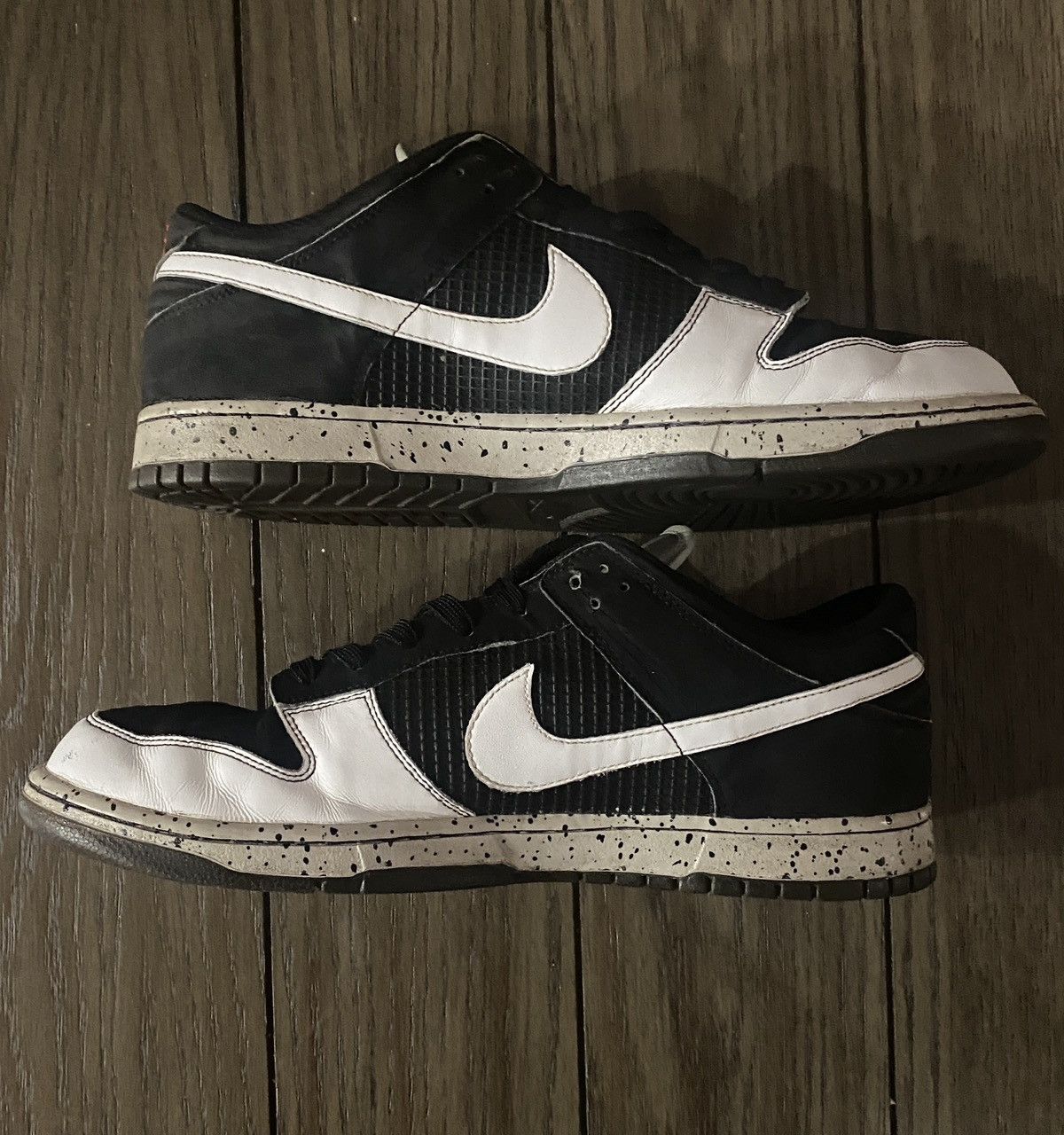 Nike Nike Dunk Low CL Jordan Pack 2006 Black White Cement Size US 14 / EU 47 - 2 Thumbnail