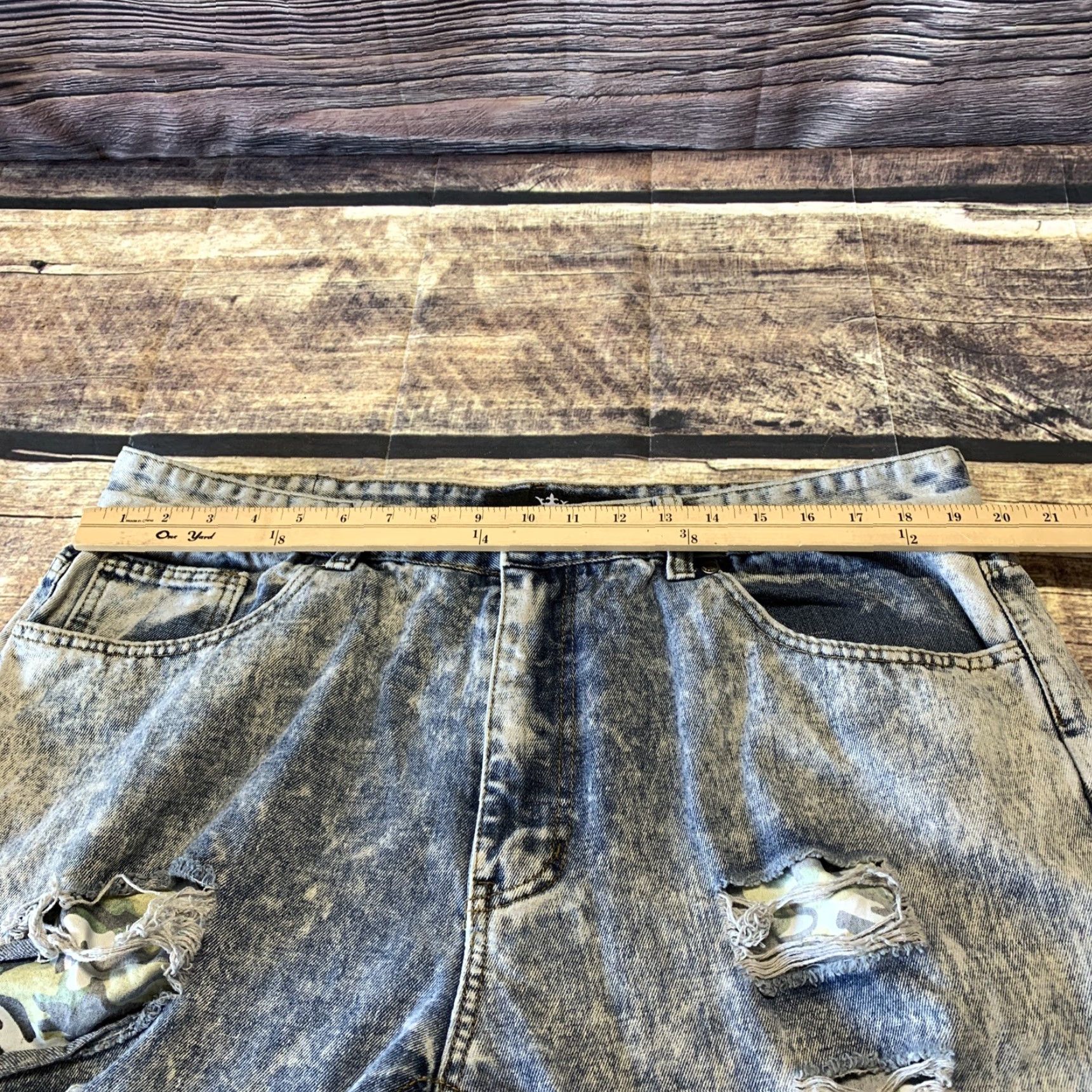 Vintage Red Ape Mens Blue Jeans 40 X 32 Acid Wash Distressed Straight Denim Jeans Size US 40 / EU 56 - 6 Thumbnail