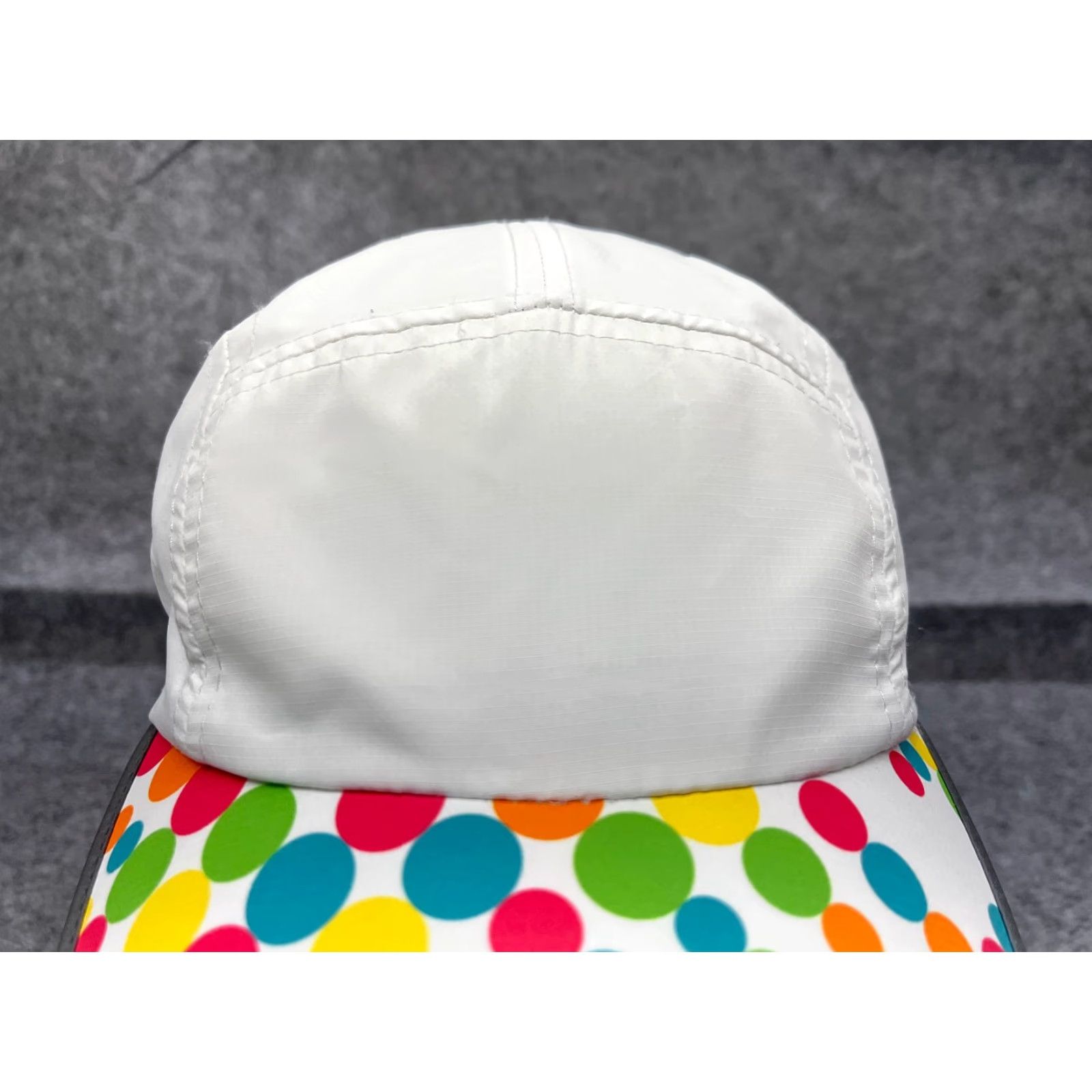 Vintage Headsweats Hat Cap 5 Panel Unisex Adults One Size White Polka Dot Polyester Adjustable Lightweight Outdoor Casual Workwear Shirt? Size ONE SIZE - 2 Thumbnail
