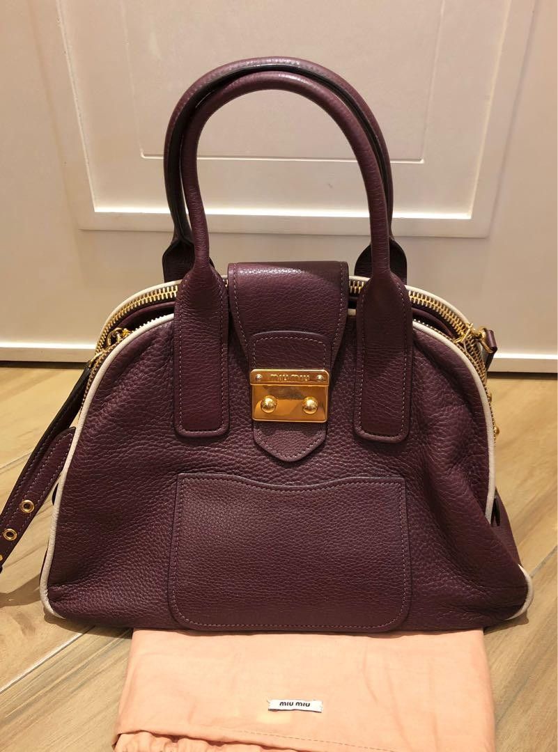 image of Miu Miu Burgundy Handbag, Women's