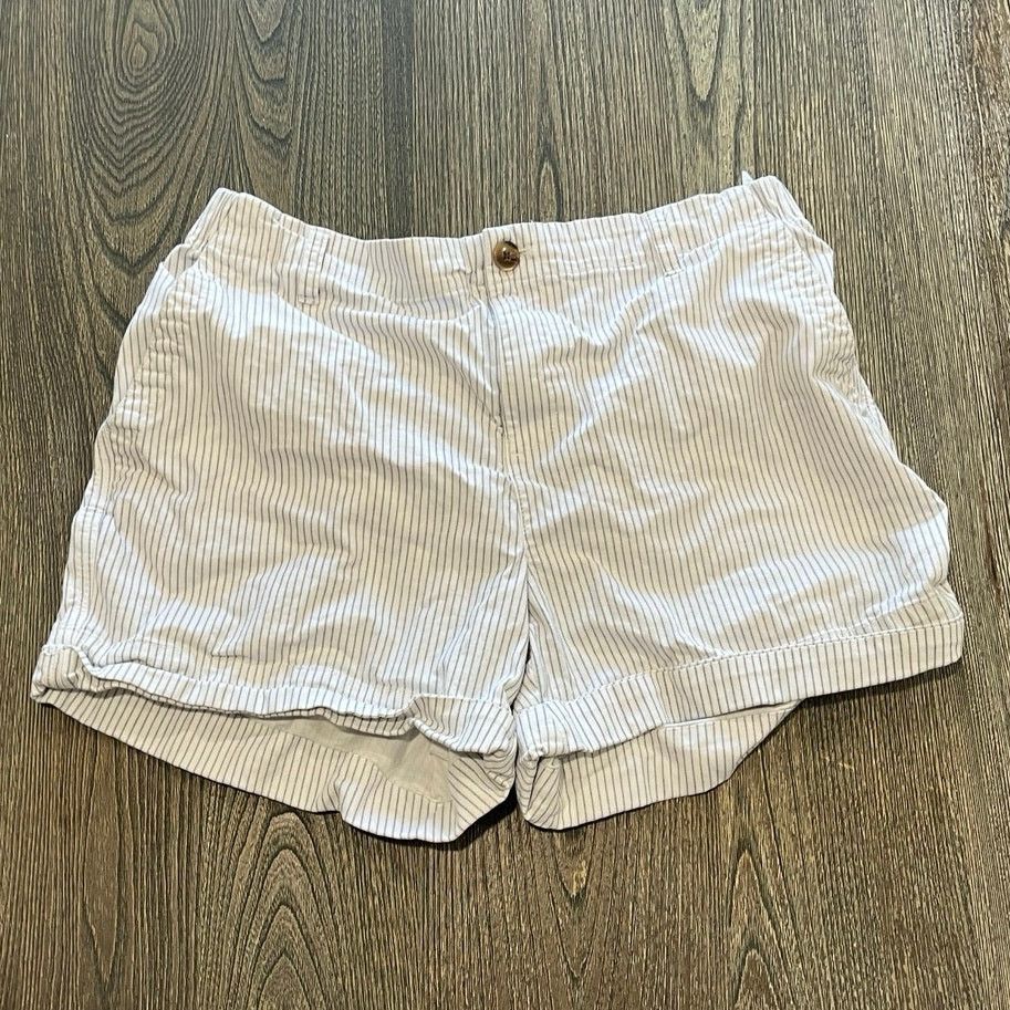 Old Navy Old Navy Everyday Shorts High Rise Stripe Blue White Size L Size 29" - 1 Thumbnail