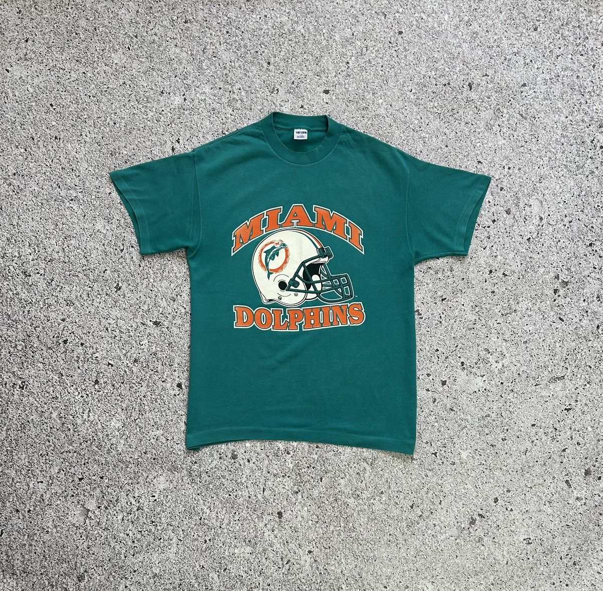 NFL × Vintage Vintage 90s Miami Dolphins NFL Retro Single Stich T-Shirt Size US L / EU 52-54 / 3 - 1 Thumbnail