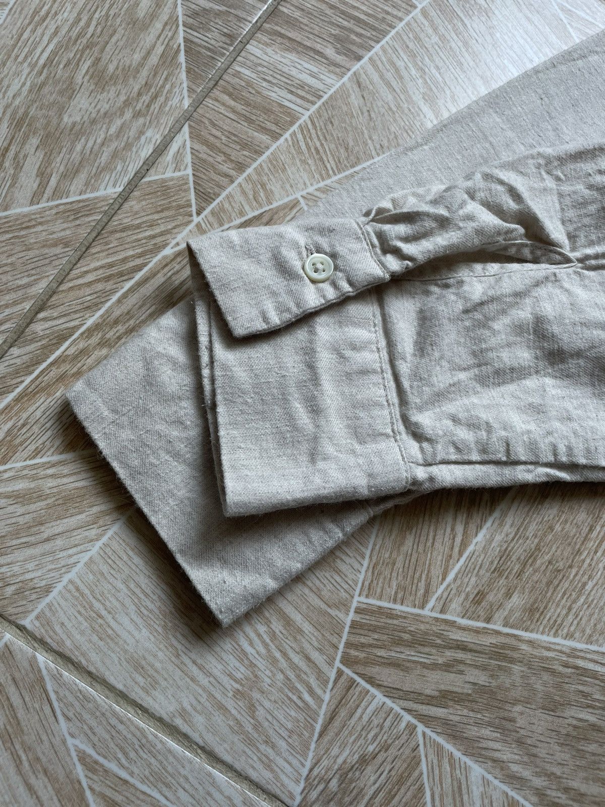 Designer × Marc O'Polo Luxury Mark O Polo Beige Linen Button Up Shirt Size XS / US 0-2 / IT 36-38 - 4 Thumbnail