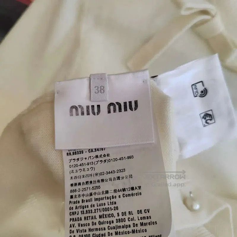 Miu Miu Miu Miu White Silk Blend Sweater . Size M / US 6-8 / IT 42-44 - 4 Thumbnail