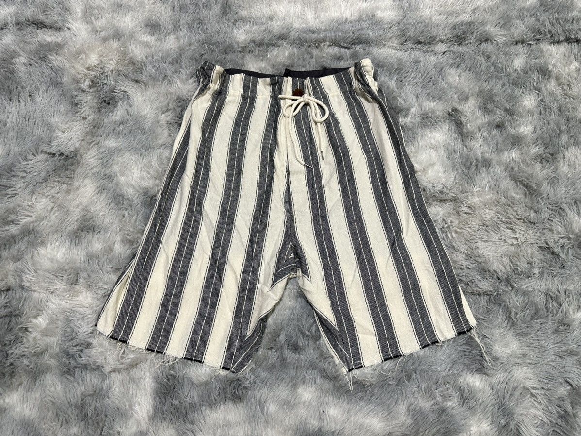 Vivienne Westwood 🔥Vivienne Westwood Man Raw Hem Striped Wide Cropped Pants Size US 32 / EU 48 - 2 Thumbnail