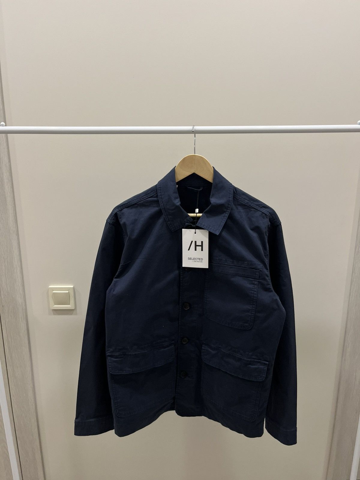 Selected Homme New With Tags Blue Suede Jacket Size US M / EU 48-50 / 2 - 1 Thumbnail