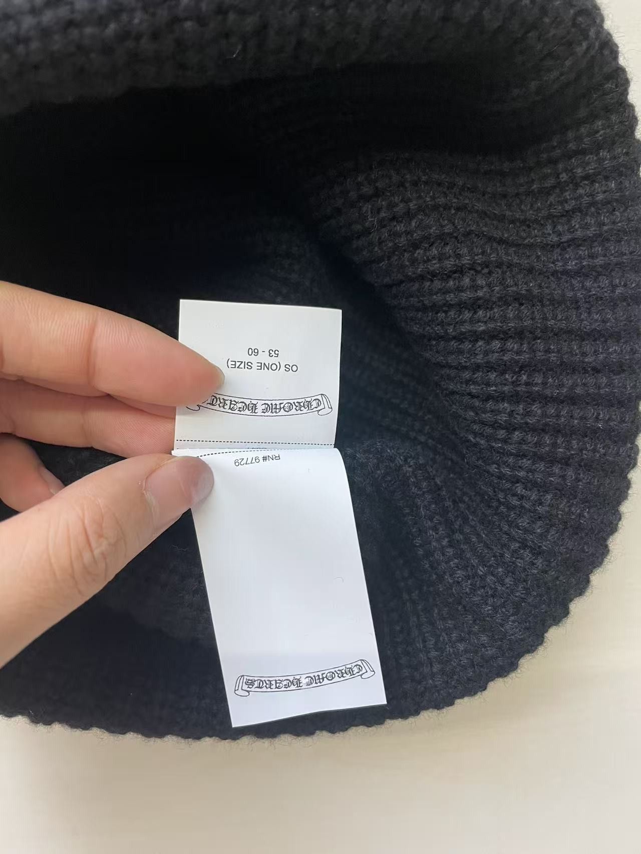 Chrome Hearts Chrome Hearts Black Cashmere Star Leather Patch Beanie Size ONE SIZE - 7 Thumbnail