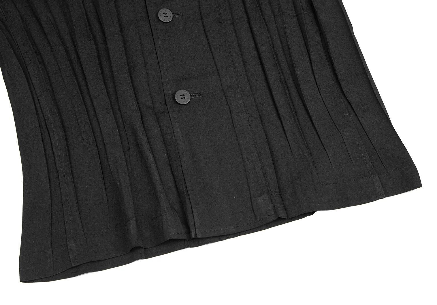 Issey Miyake Pleats Jacket in Black with Shoulder Pads Size US XL / EU 56 / 4 - 7 Thumbnail
