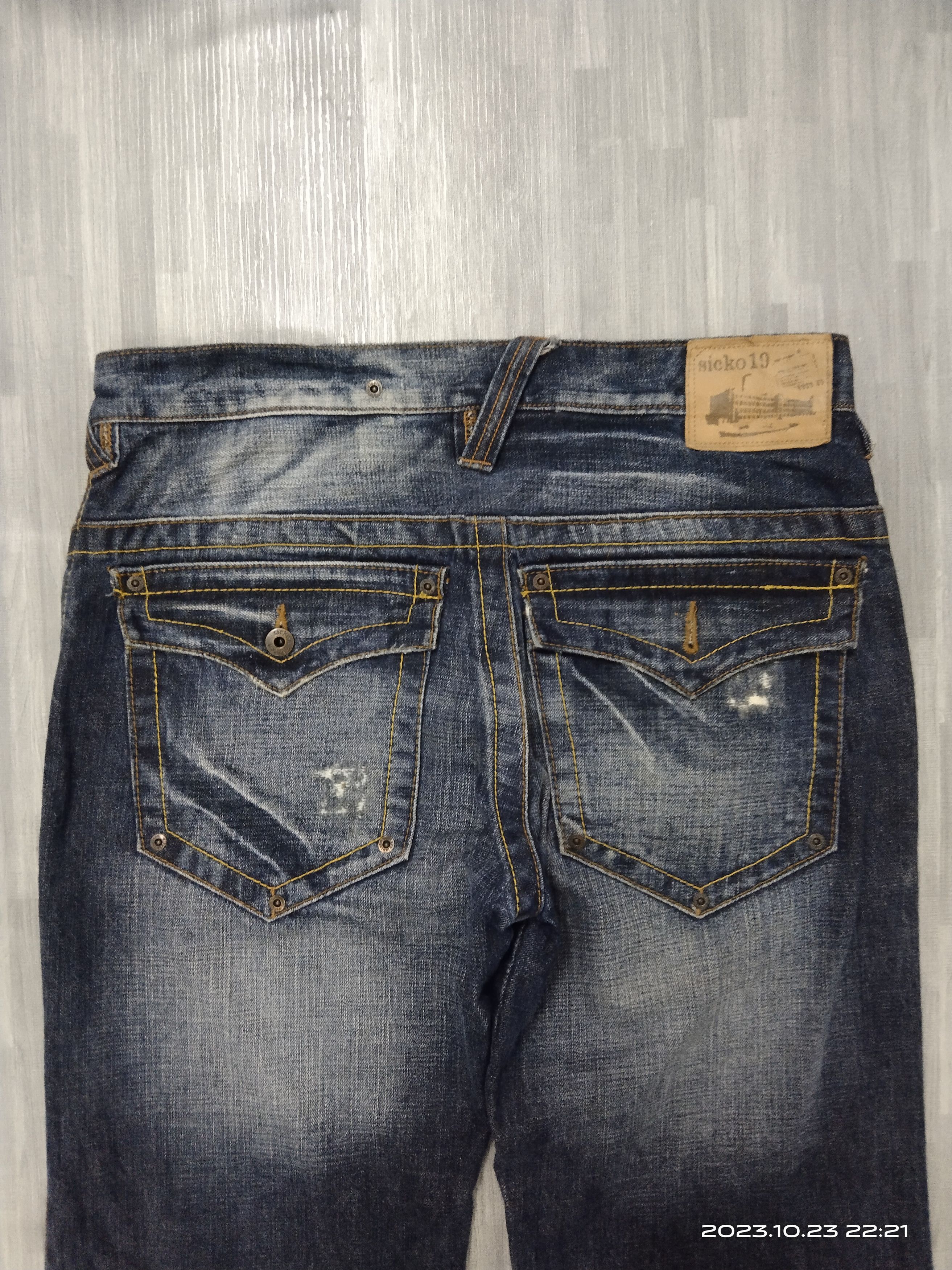 Japanese Brand SICK BAGGY PACTHWORK SICKO 19 DENIM PANTS Size US 33 - 5 Thumbnail