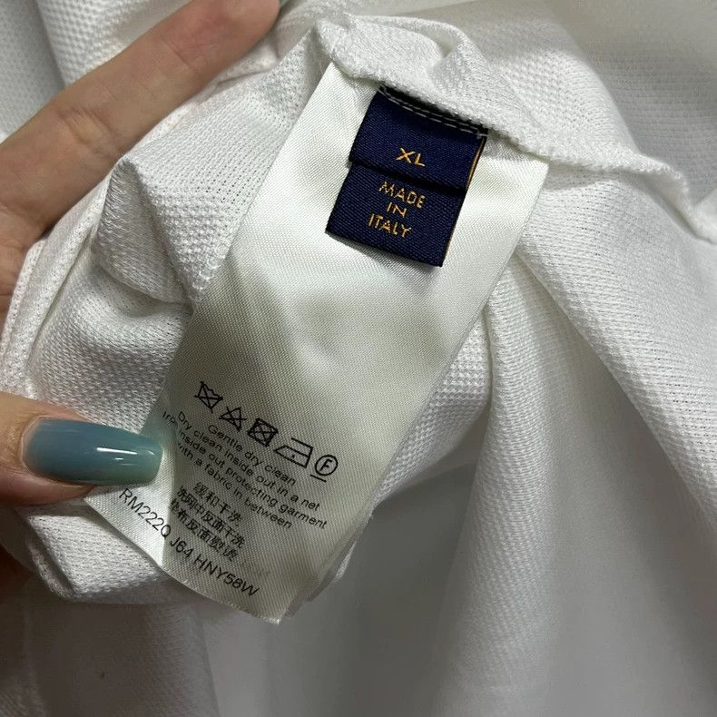 Louis Vuitton Louis Vuitton White Solid Logo Embroidered Straight Short Size US XL / EU 56 / 4 - 4 Thumbnail
