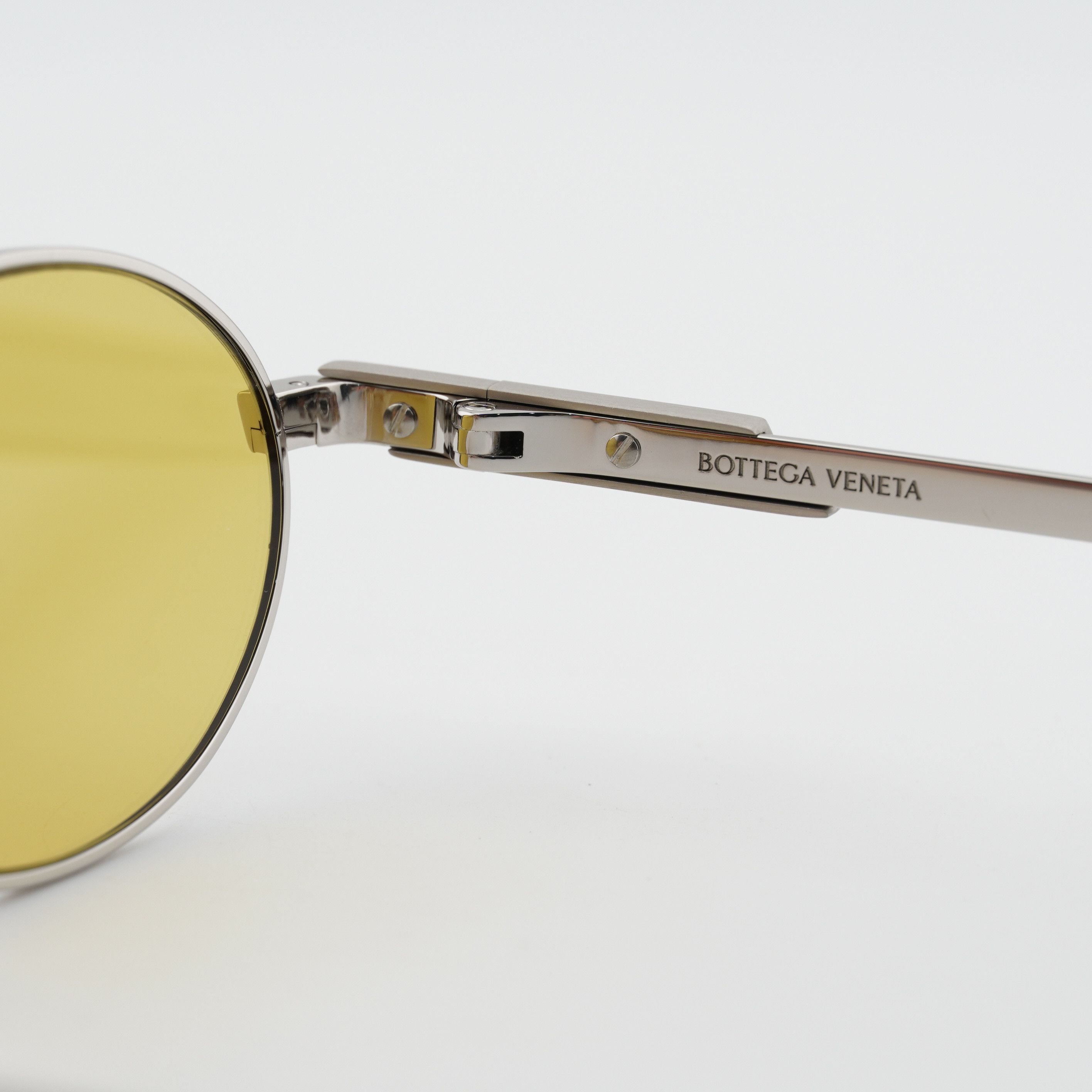 Bottega Veneta Bottega Veneta BV1470S 003 Sunglasses Silver Oval Frame Size ONE SIZE - 4 Thumbnail