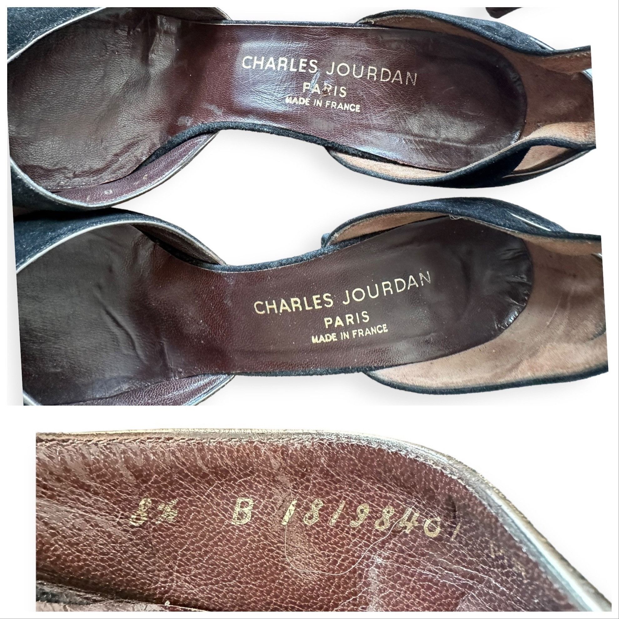 Charles Jourdan Vintage Charles Jourdan Black Suede Ankle Strap Pumps, 8.5 Size US 8.5 / IT 38.5 - 8 Thumbnail