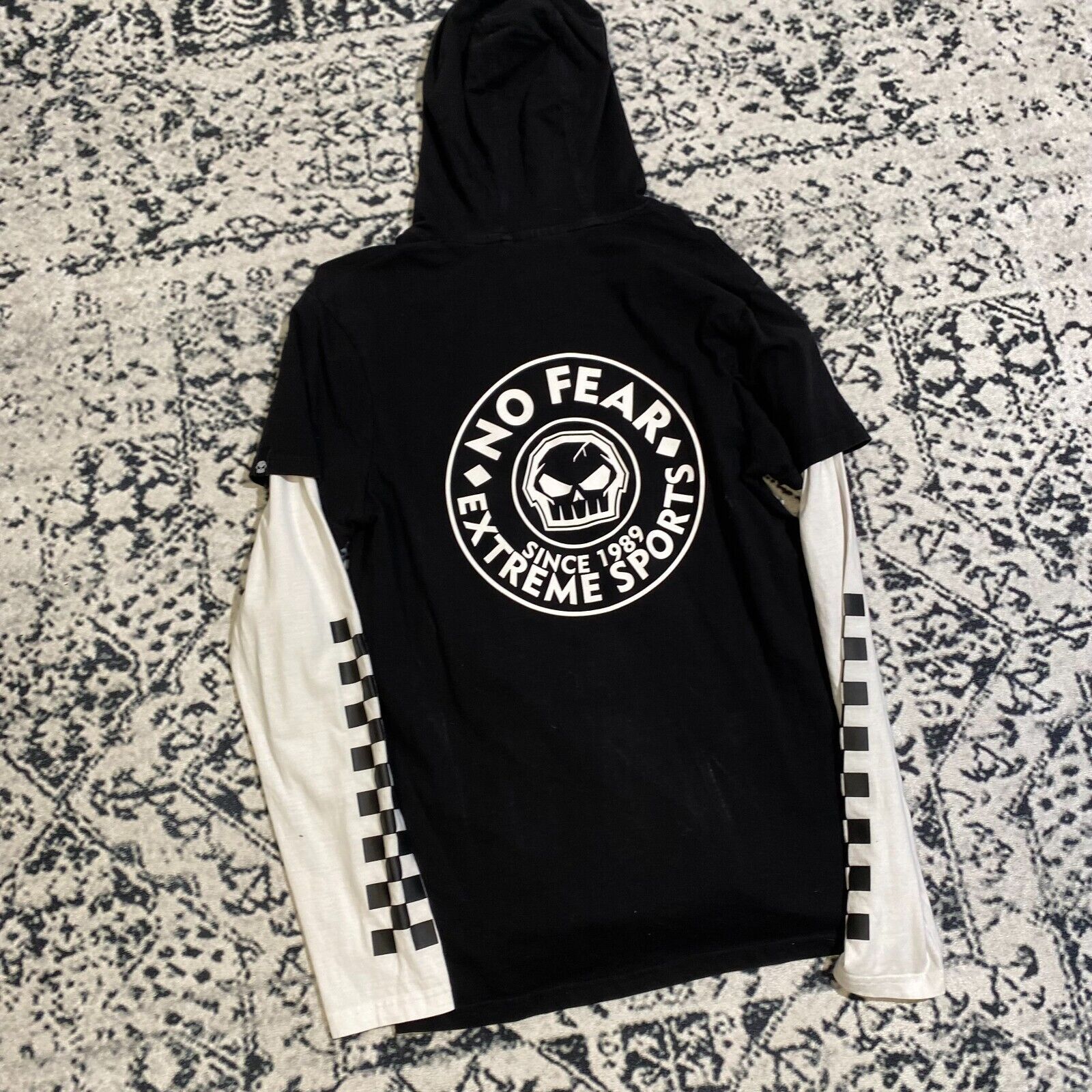 No Fear × Vintage Vintage No Fear White Black Cotton Hoodie Size S Sk8 Y2k Size US S / EU 44-46 / 1 - 12 Thumbnail