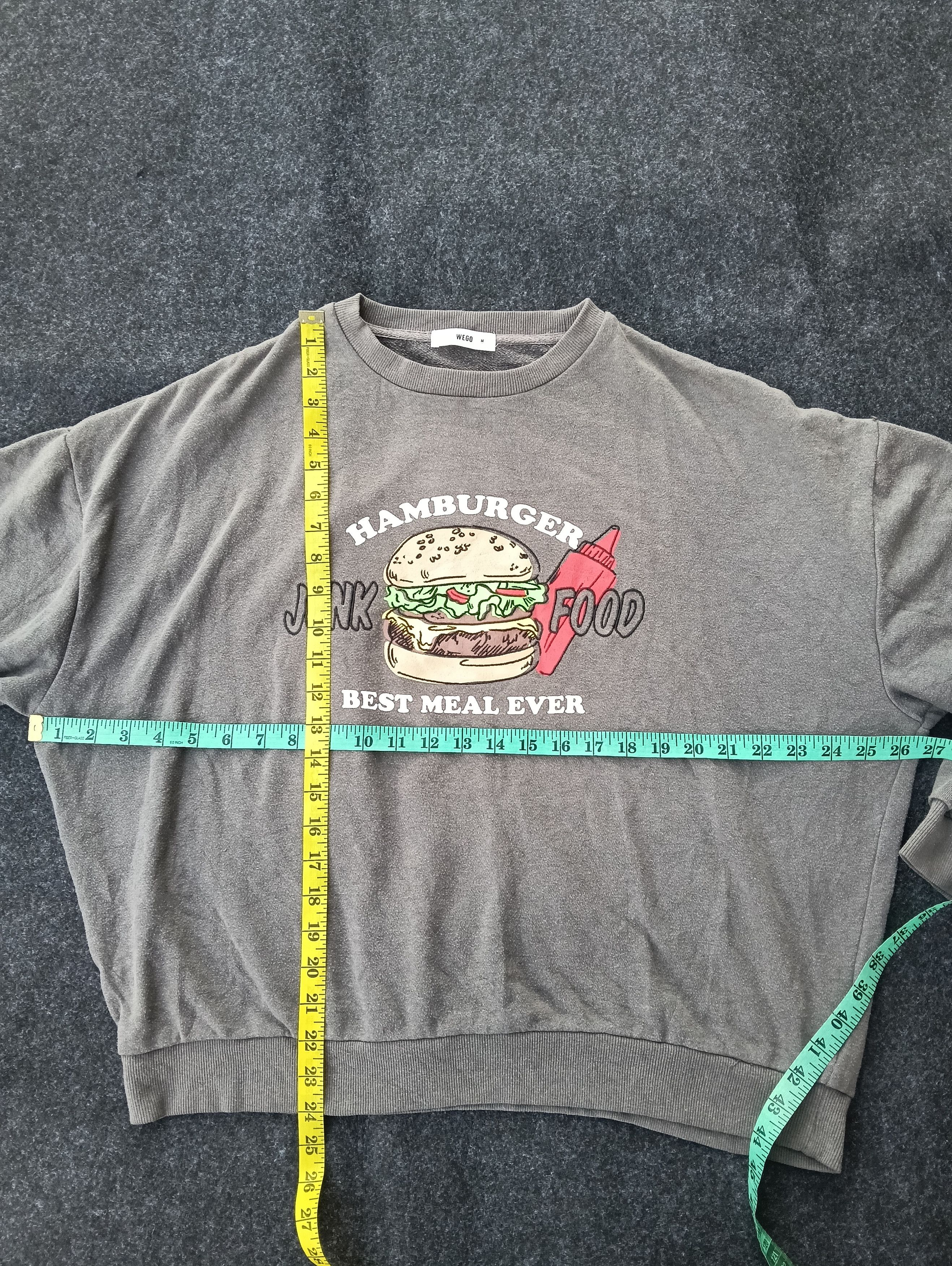 Japanese Brand Junk food hamburger sweatshirt. Size US XL / EU 56 / 4 - 4 Thumbnail