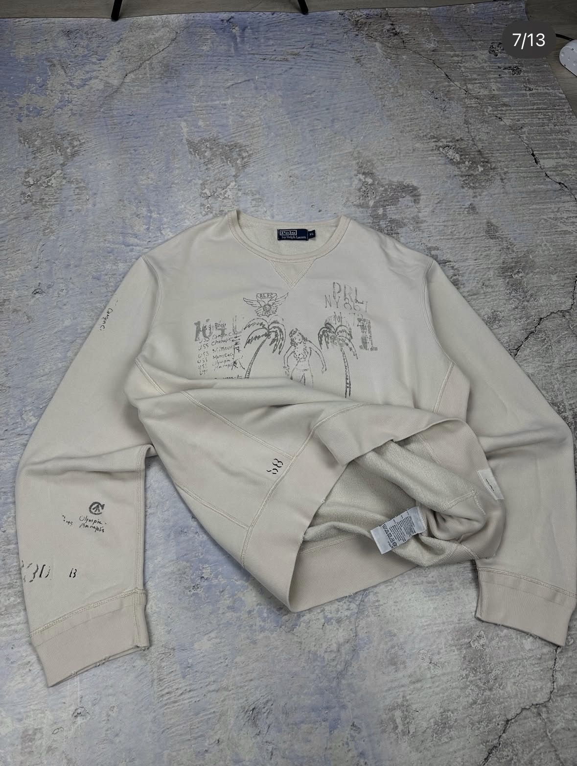 Polo Ralph Lauren Polo Ralph Lauren vintage sweatshirt patchwork japaneese Size US XL / EU 56 / 4 - 5 Thumbnail